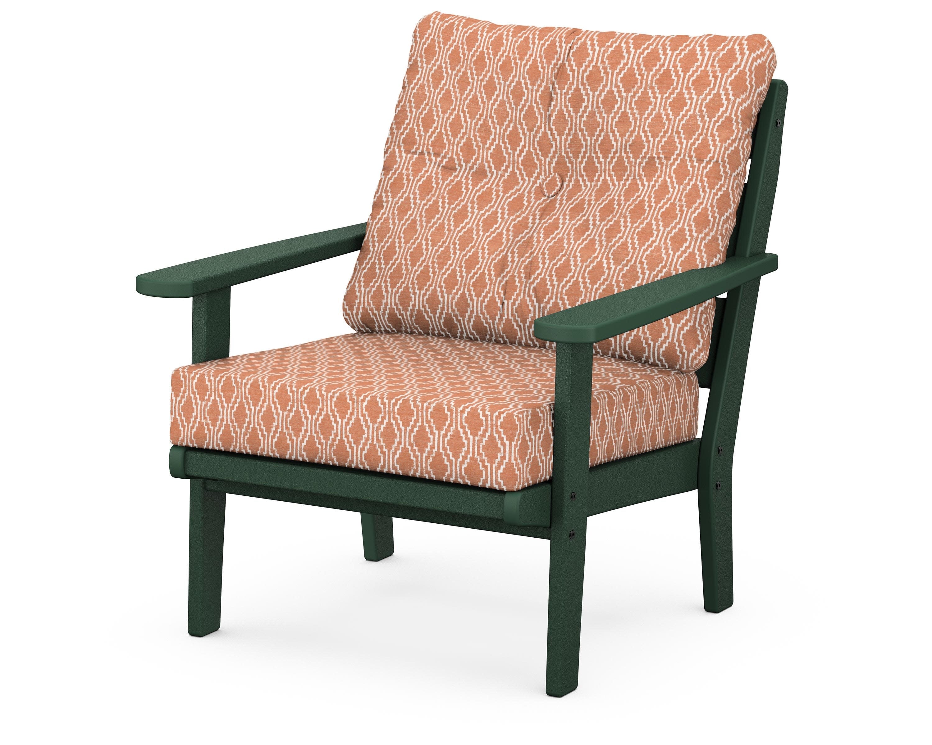 Lakeside Deep Seating Chair in Green / Solve Clay