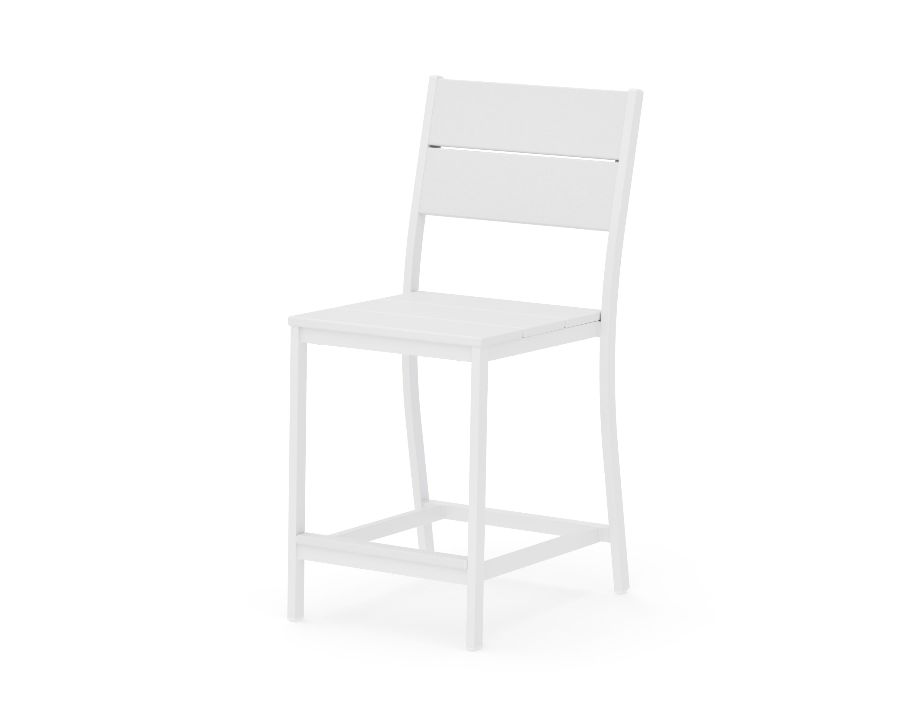 Main Street Counter Side Chair in White / White