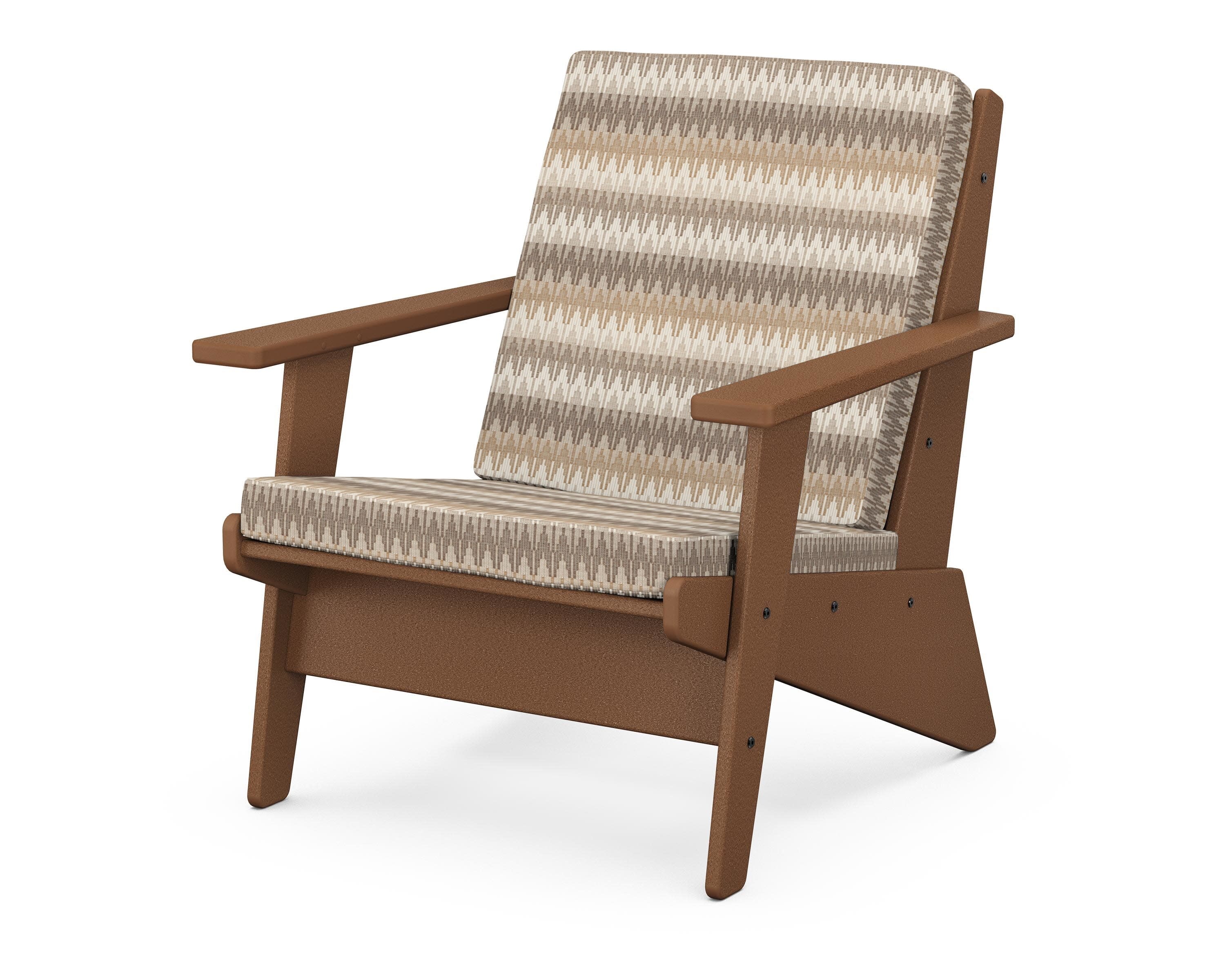 Riviera Modern Lounge Chair in Teak / Valley Dune