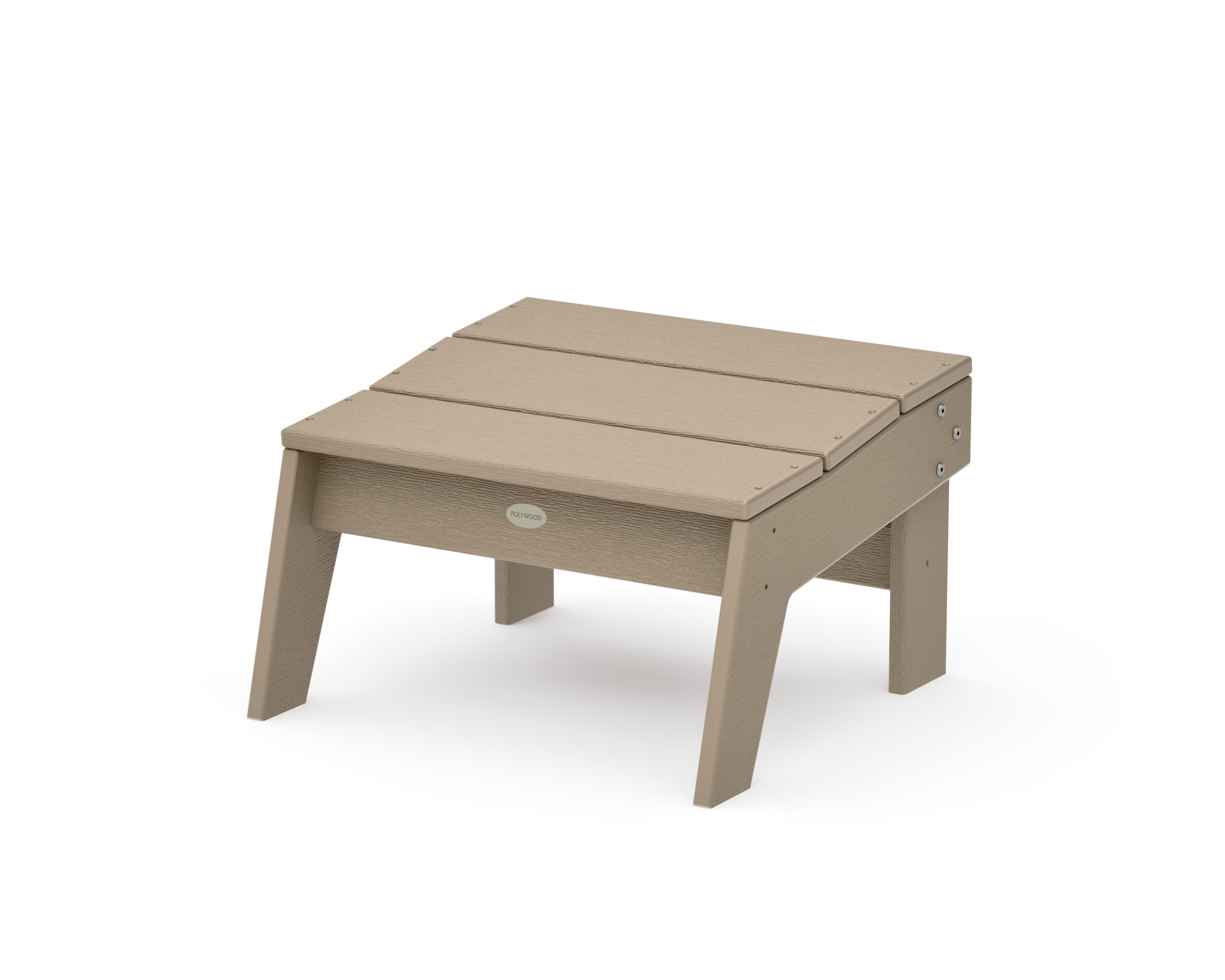 Modern Studio Ottoman in Vintage Sahara