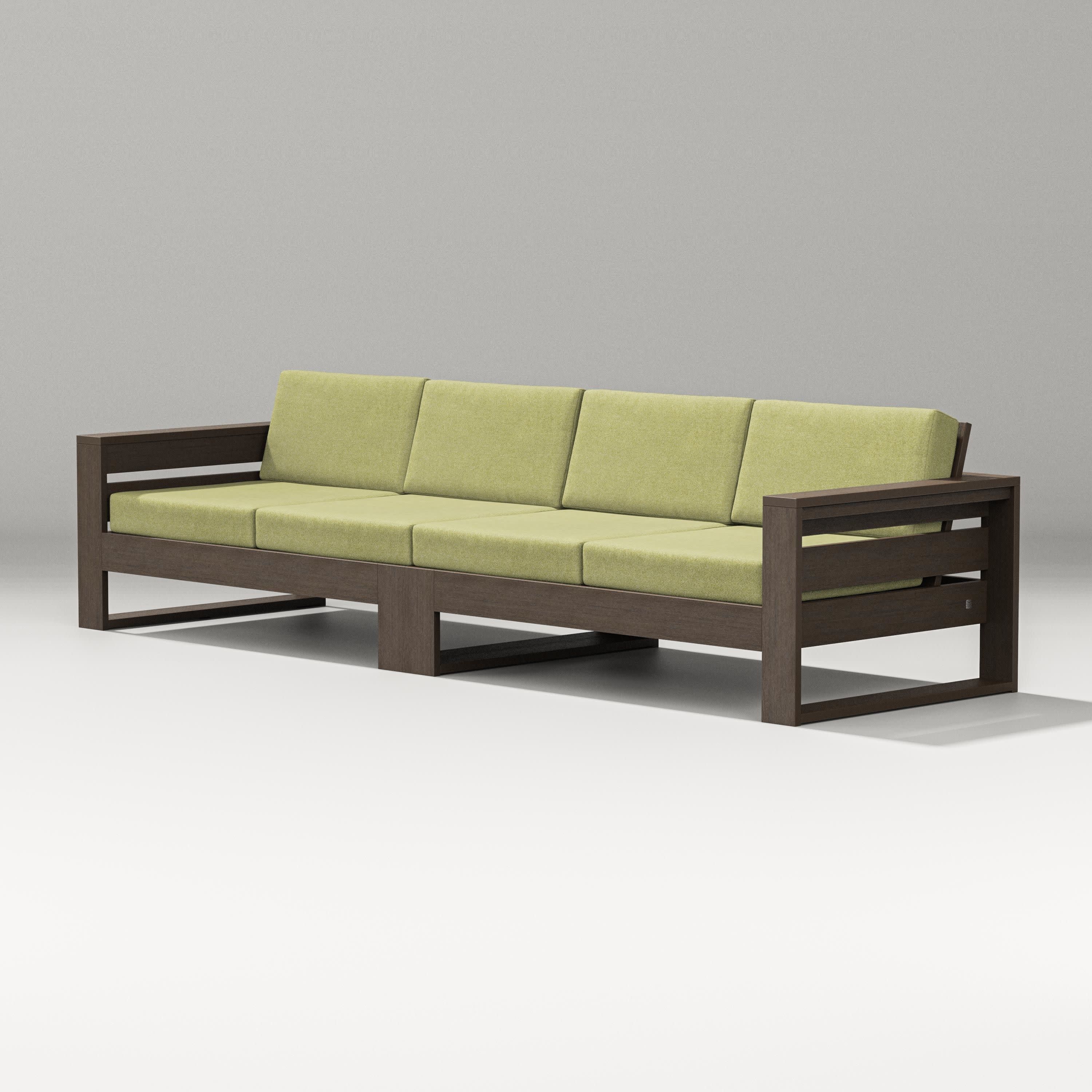Latitude Straight Sectional in Kona / Chartreuse Boucle