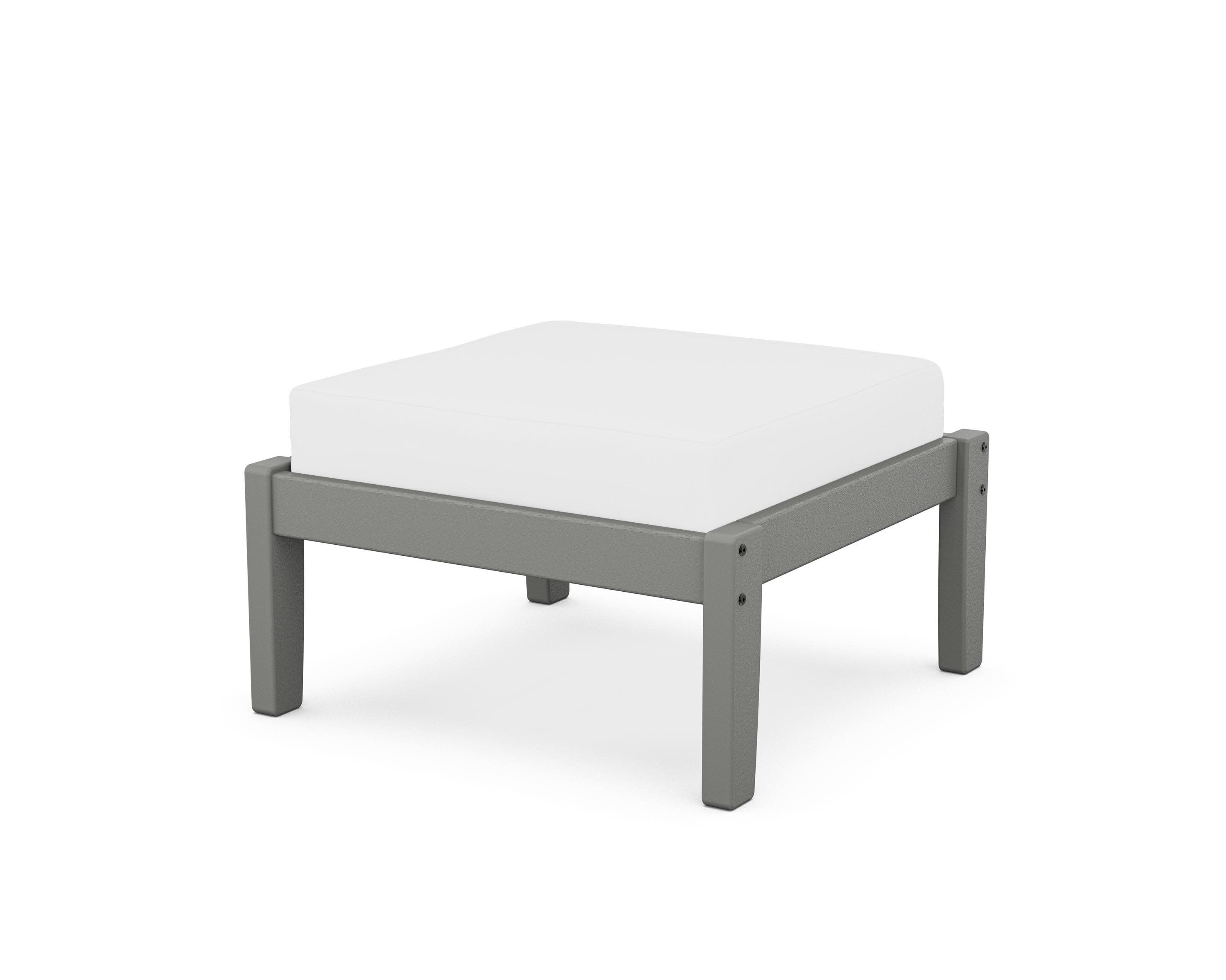 Deep Seating Ottoman in Slate Grey / Natural