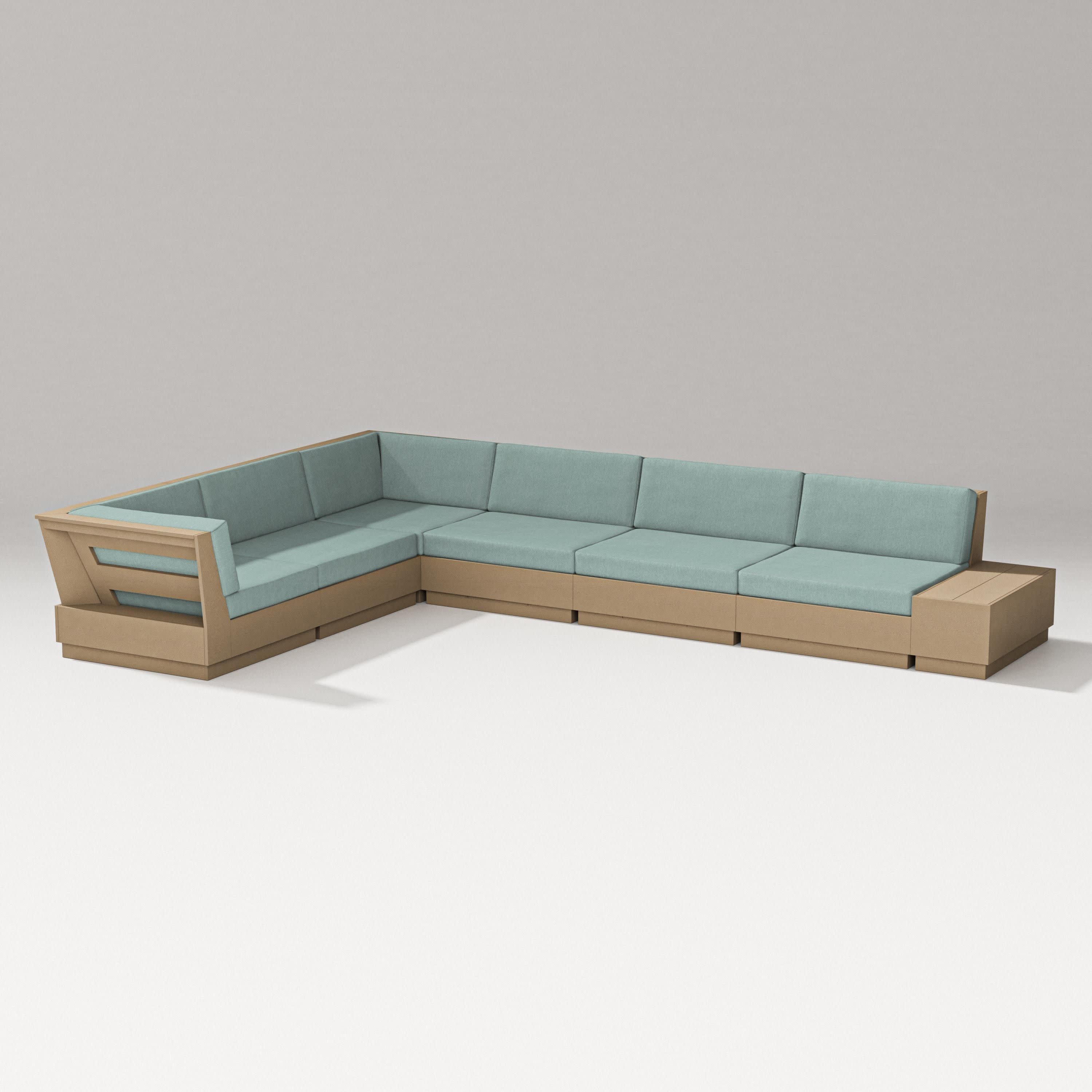 Elevate 7-Piece Corner Sectional in Vintage Sahara / Glacier Spa