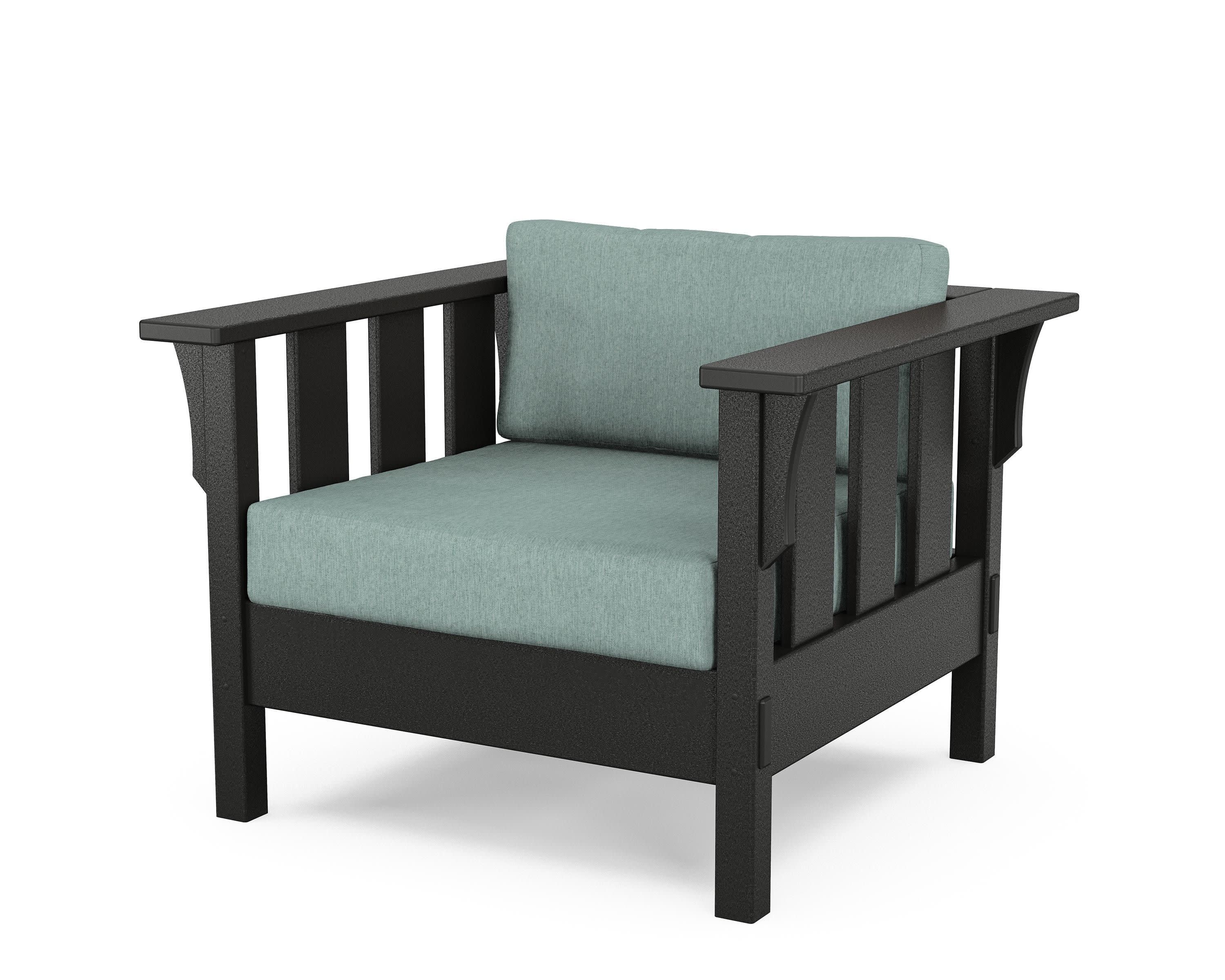 Acadia Deep Seating Chair in Black / Glacier Spa