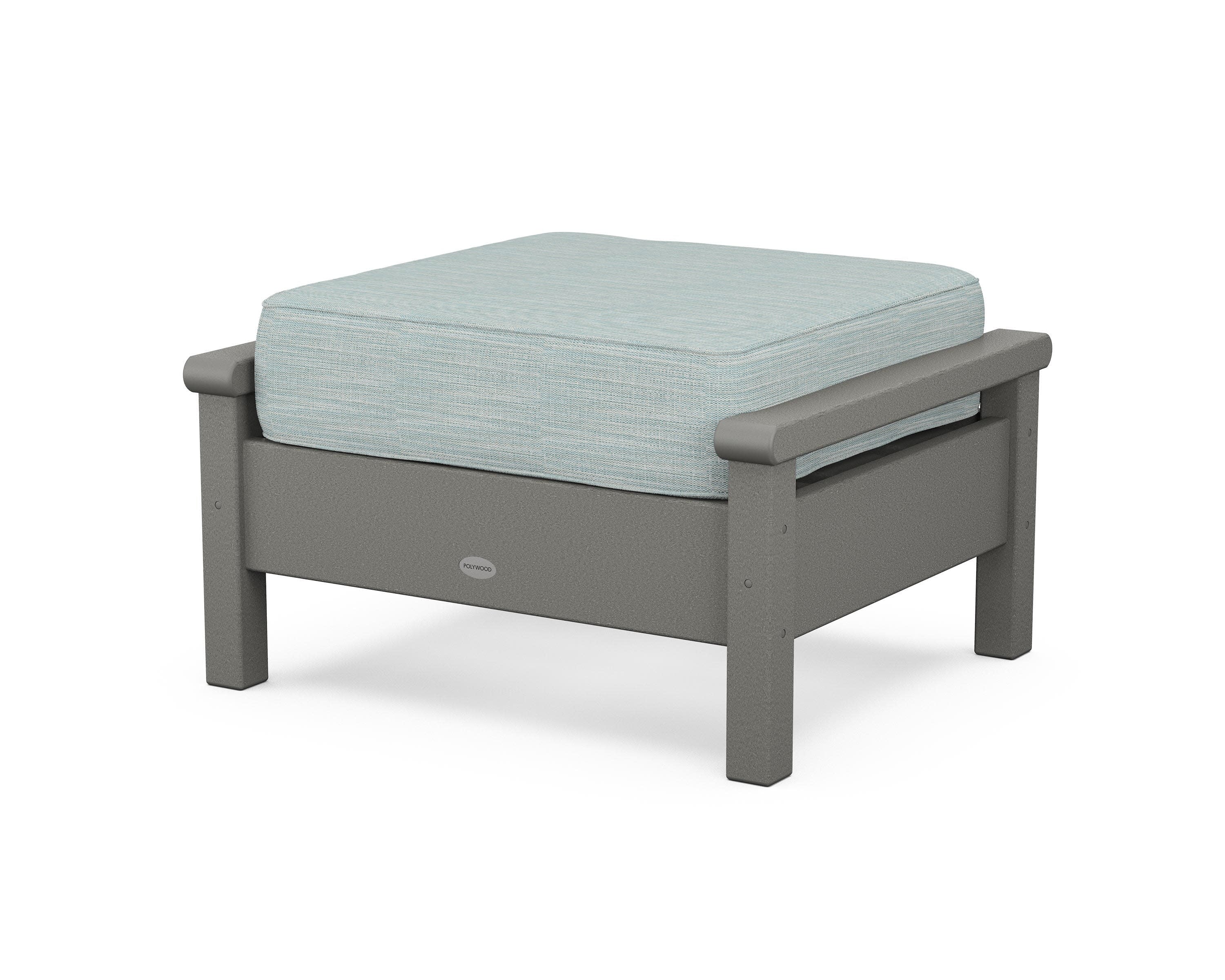 Harbour Deep Seating Ottoman in Slate Grey / Soothe Mist