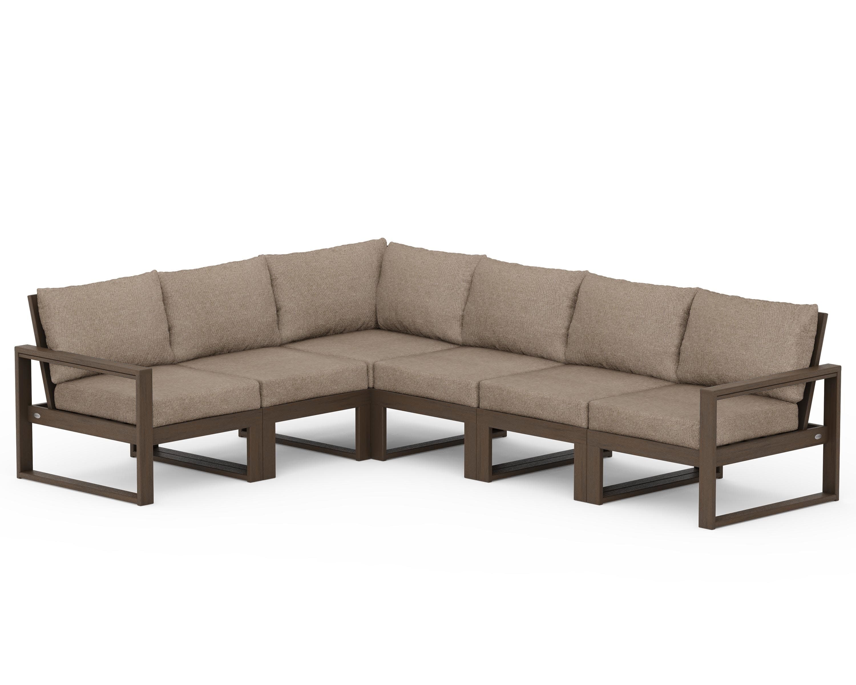 EDGE 6-Piece Modular Deep Seating Set in Kona / Spiced Burlap