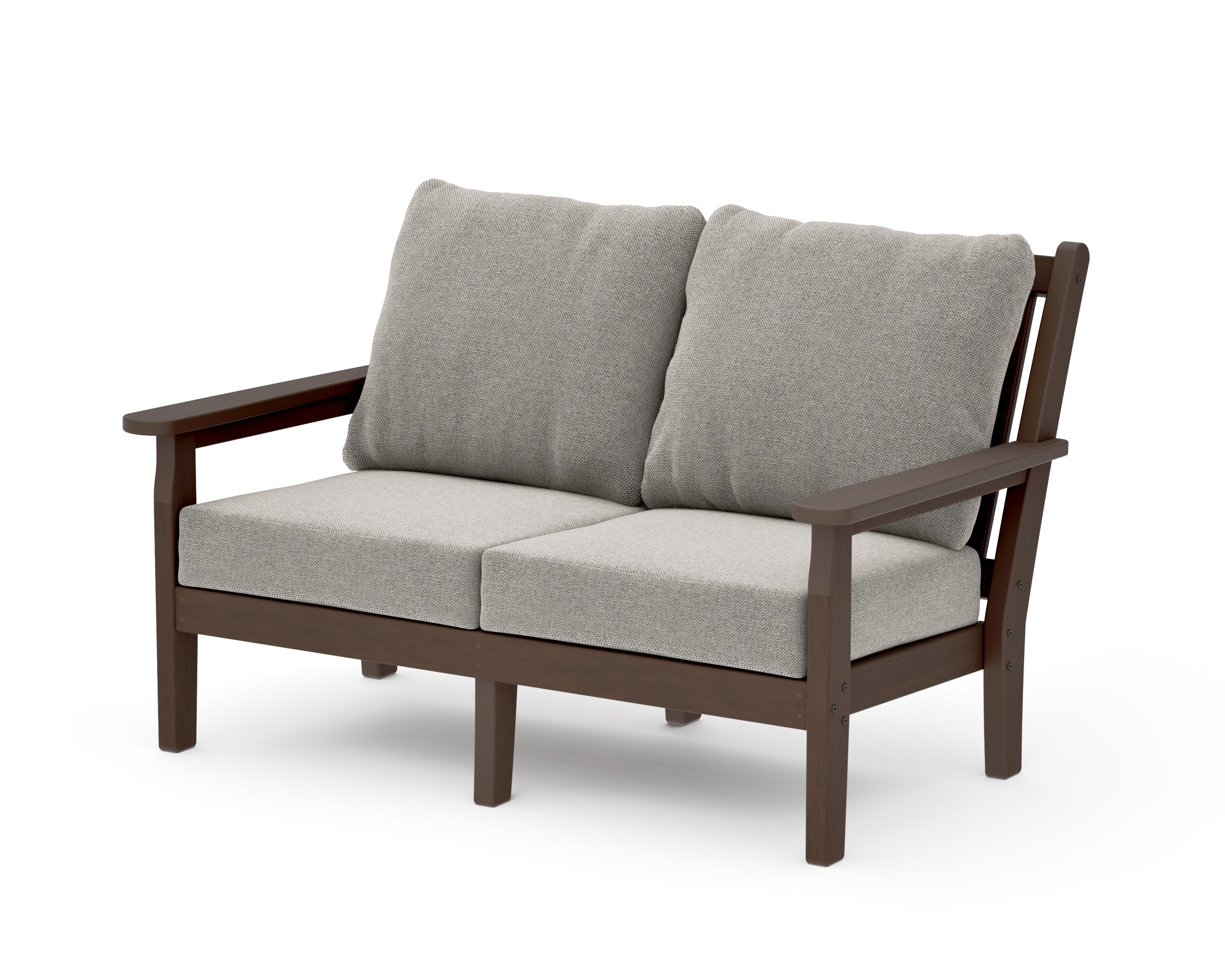 Chippendale Deep Seating Loveseat in Kona / Weathered Tweed