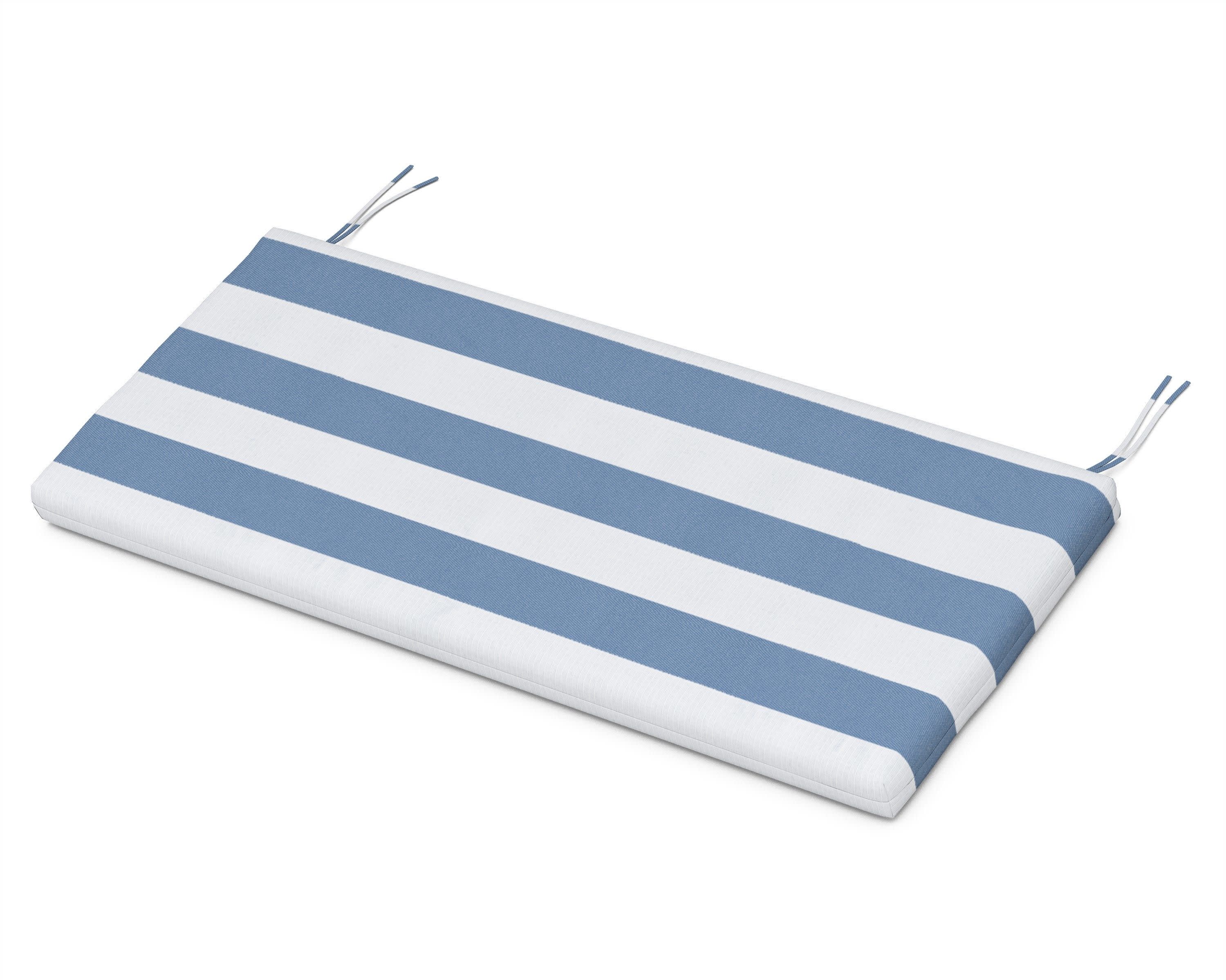 Bench Seat Cushion - 17.75"D x 41"W x 2.5"H in Cabana Stripe Sky Blue