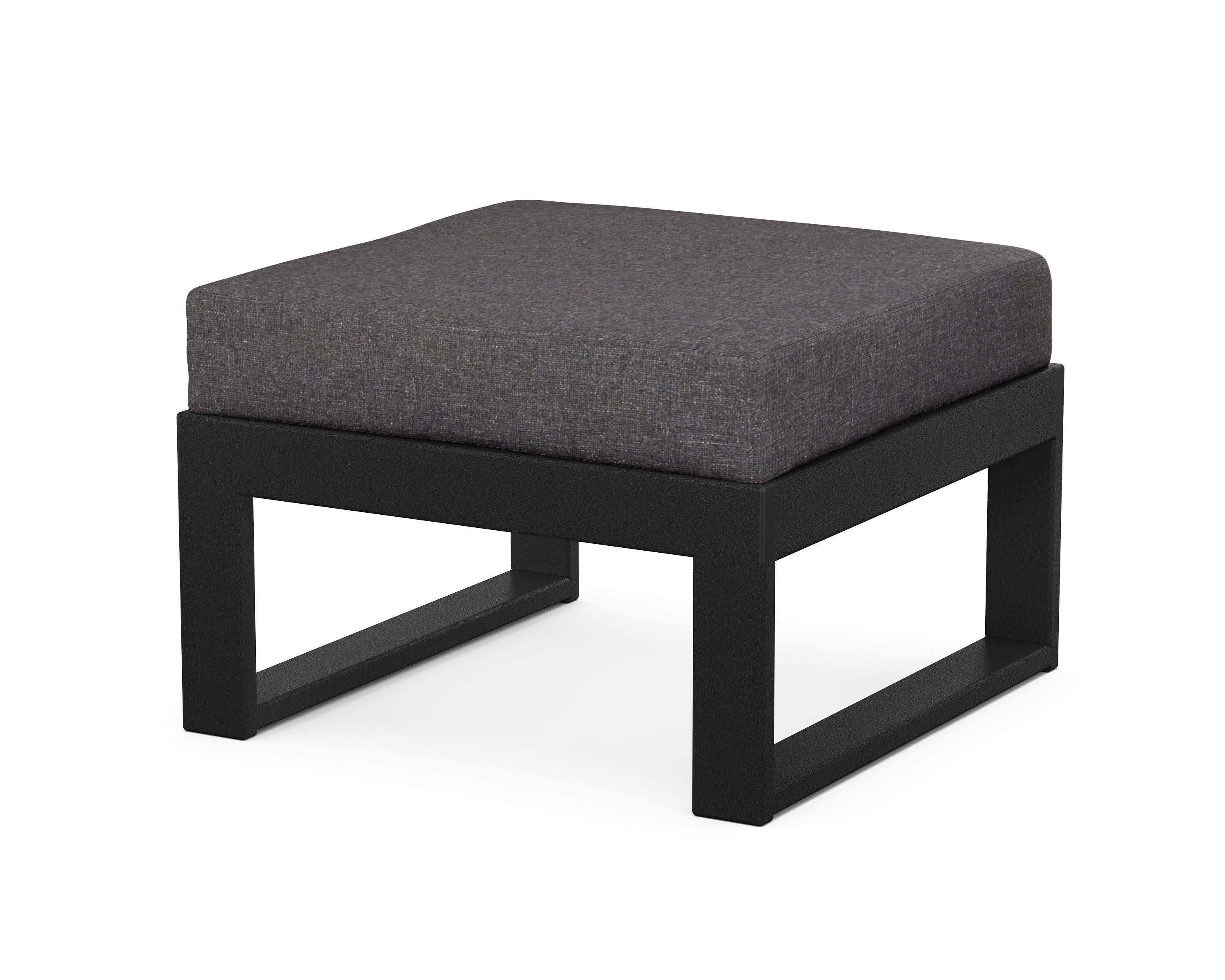 Modular Ottoman - Modern in Black / Ash Charcoal