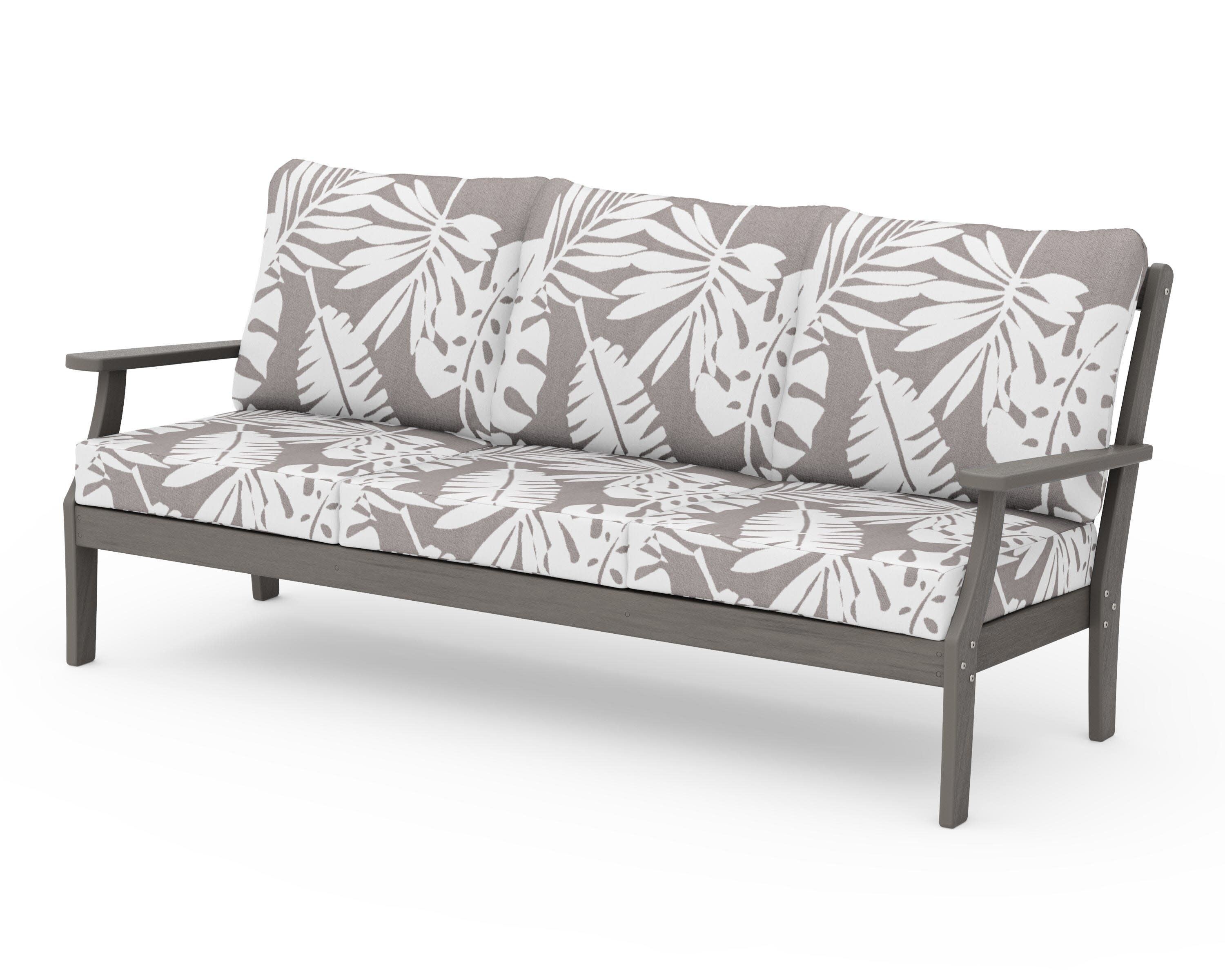 Braxton Deep Seating Sofa in Driftwood / Leaf Grey Mist