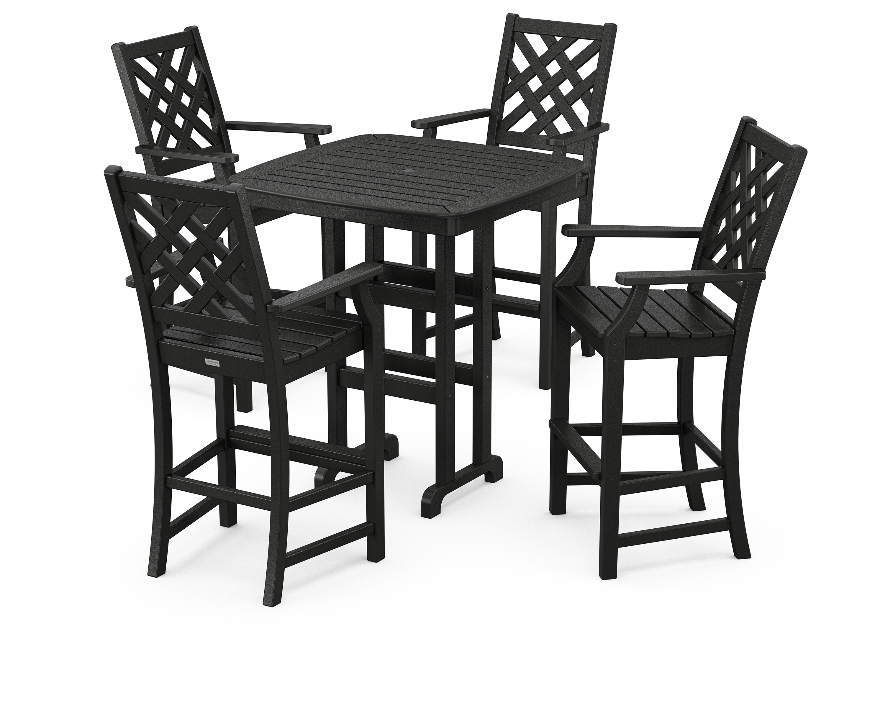 Wovendale 5-Piece Bar Set in Black