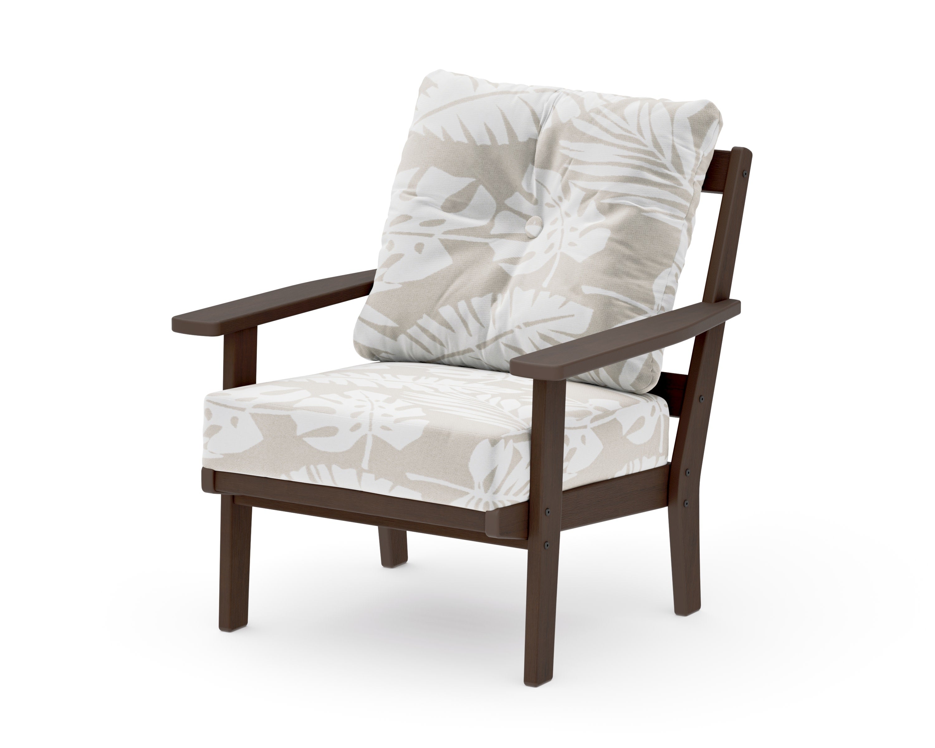Oxford Deep Seating Chair in Kona / Leaf Dune Burlap