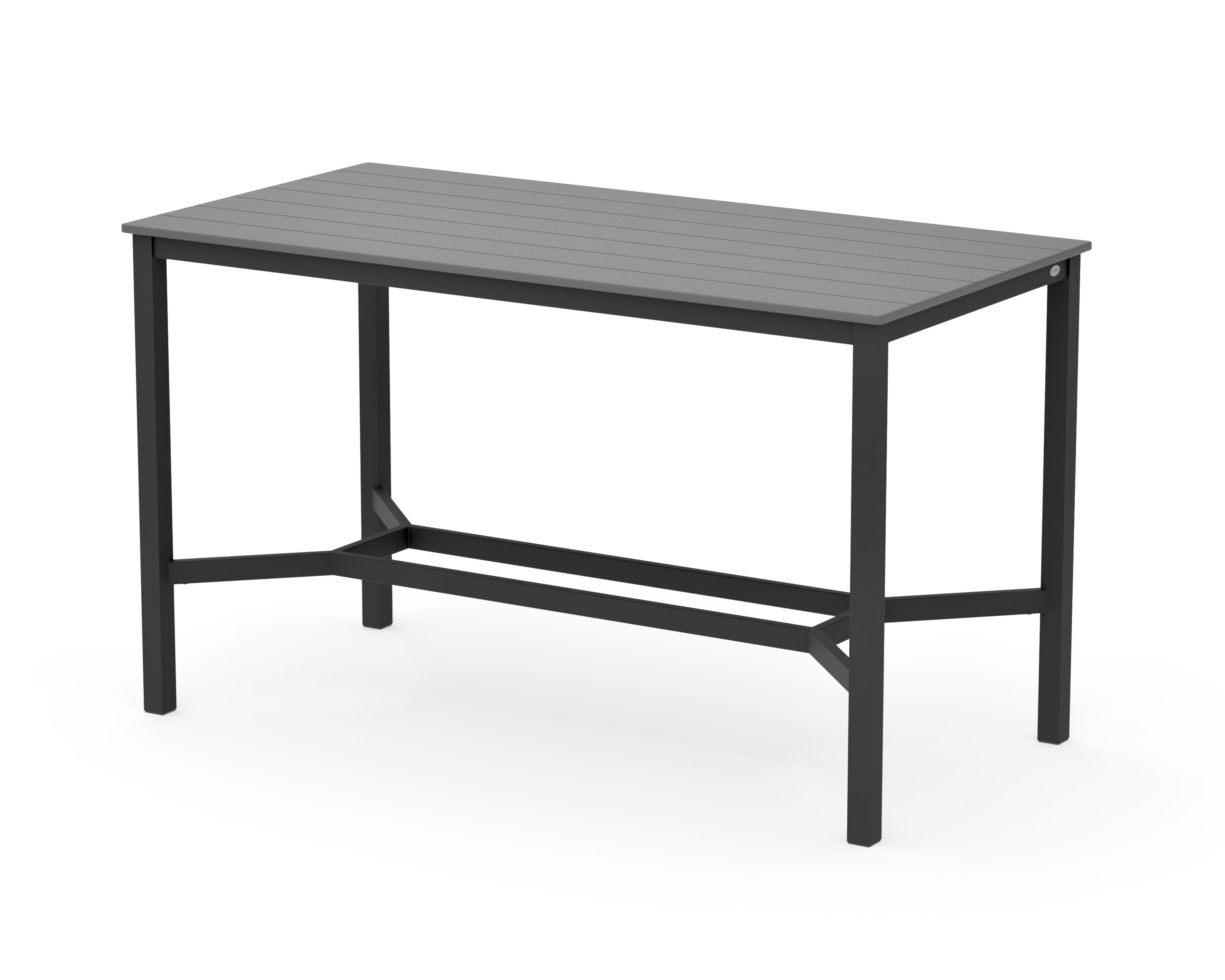 Main Street 36 x 72 Bar Table in Black / Slate Grey