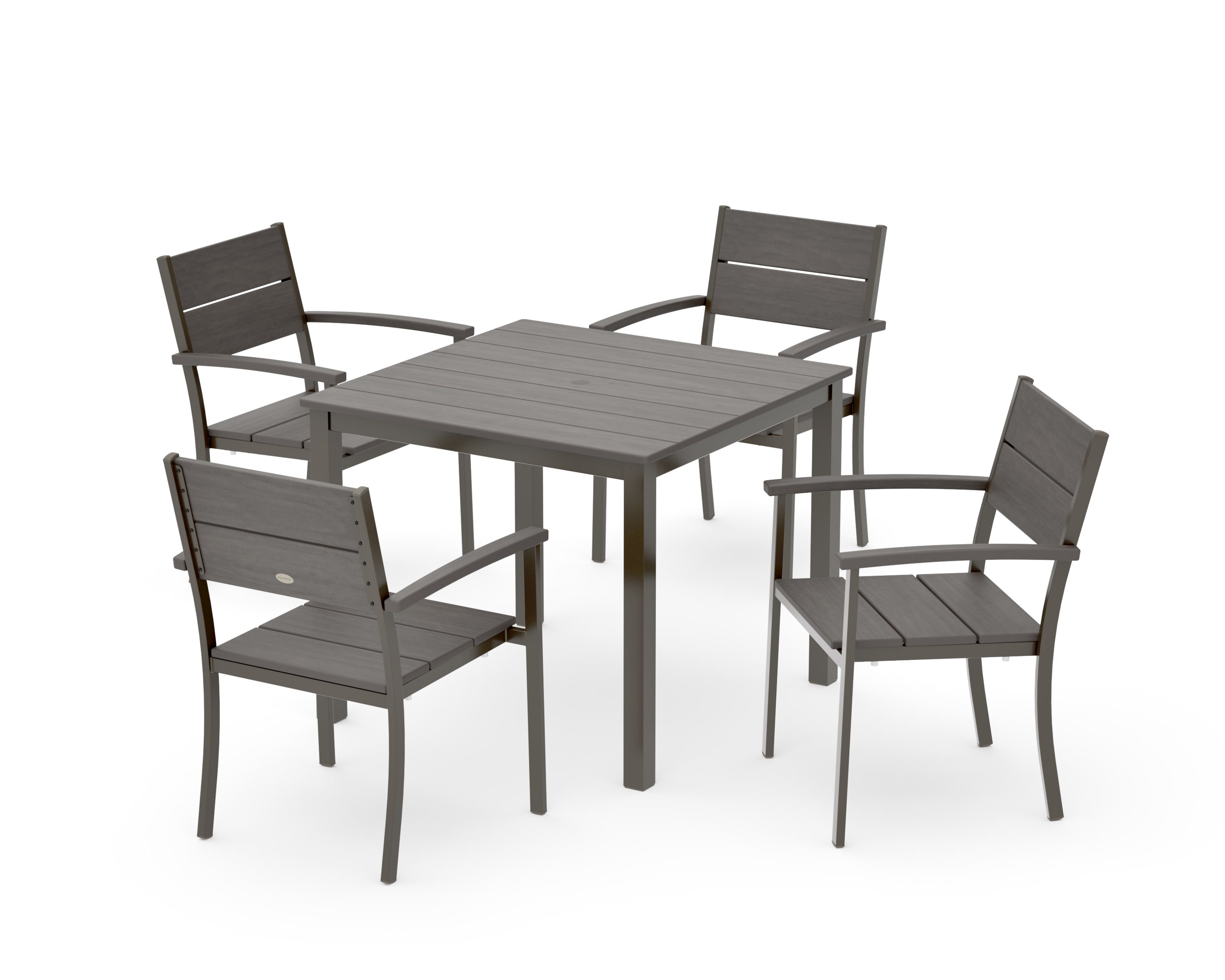 Main Street 5-Piece Dining Set in Bronze / Driftwood