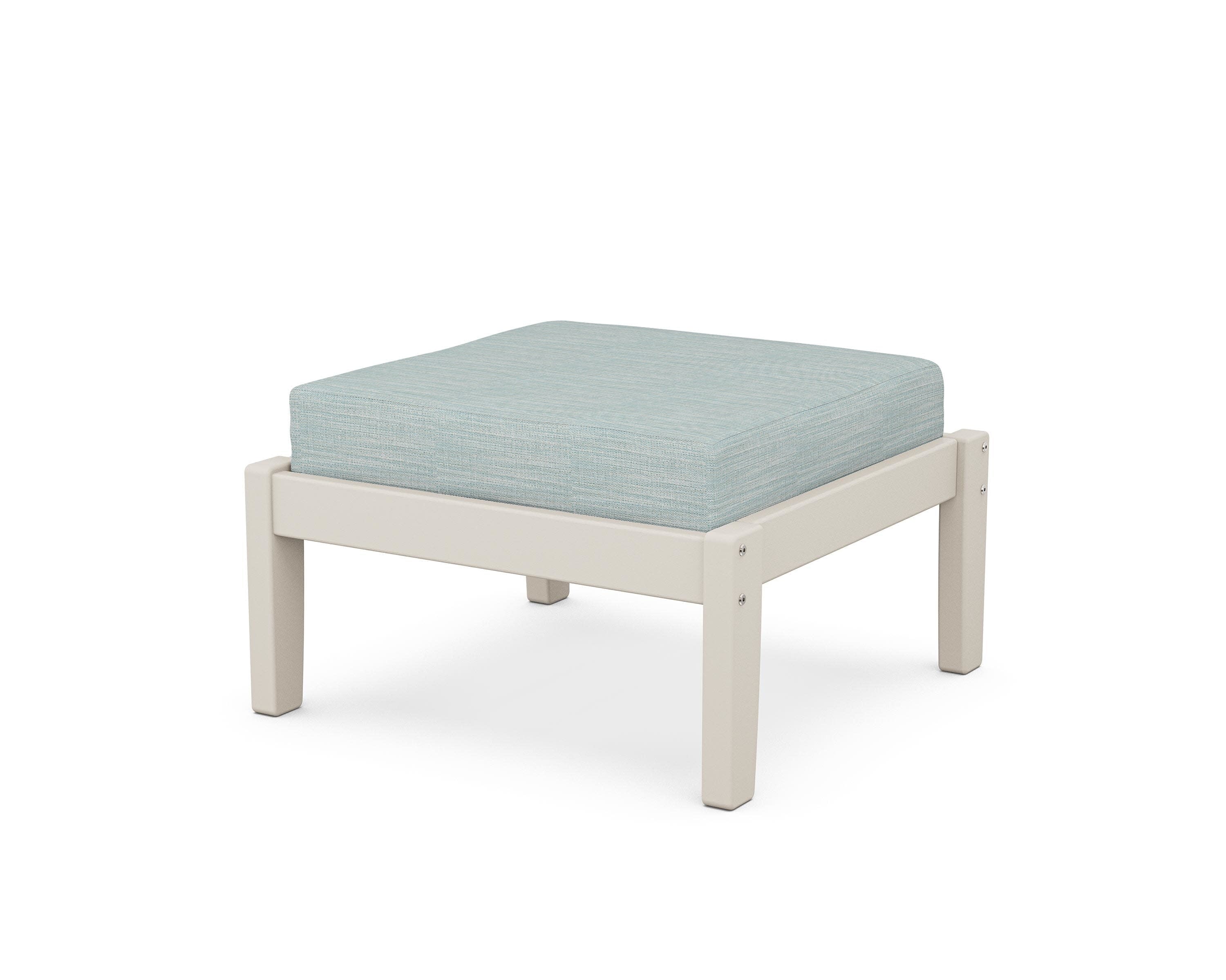 Deep Seating Ottoman in Sand / Soothe Mist