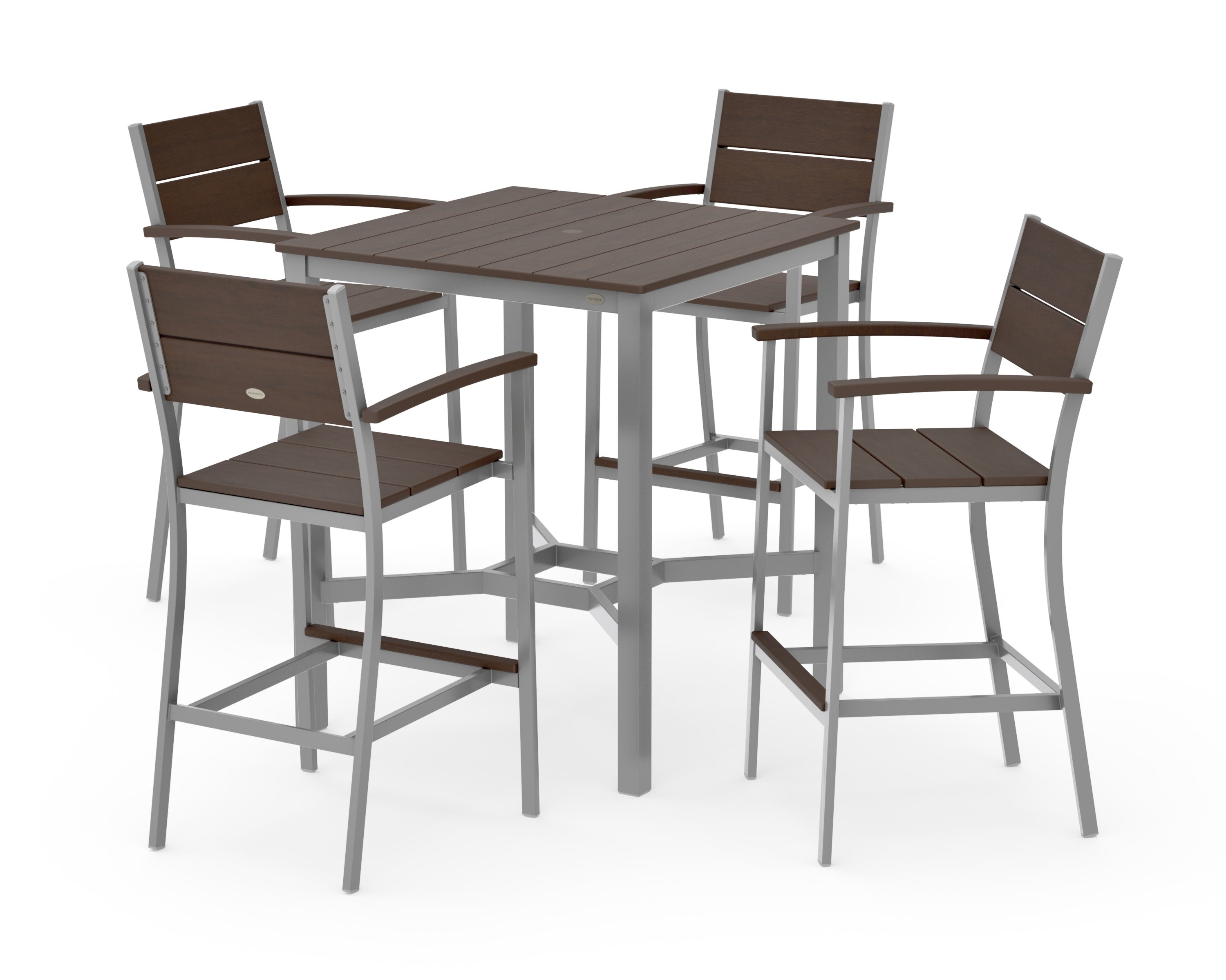 Main Street 5-Piece Bar Set in Silver / Kona