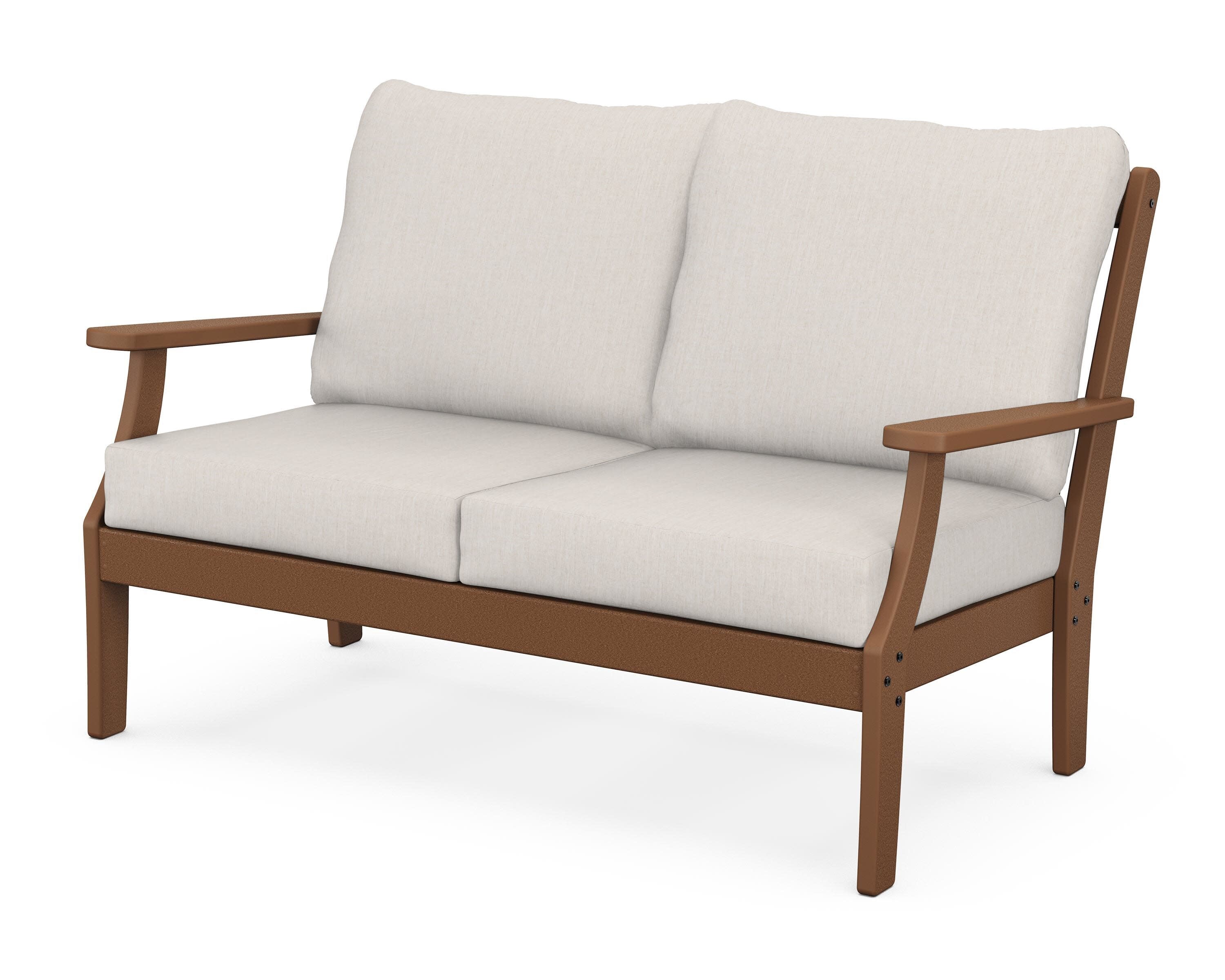Braxton Deep Seating Loveseat in Teak / Cast Ash