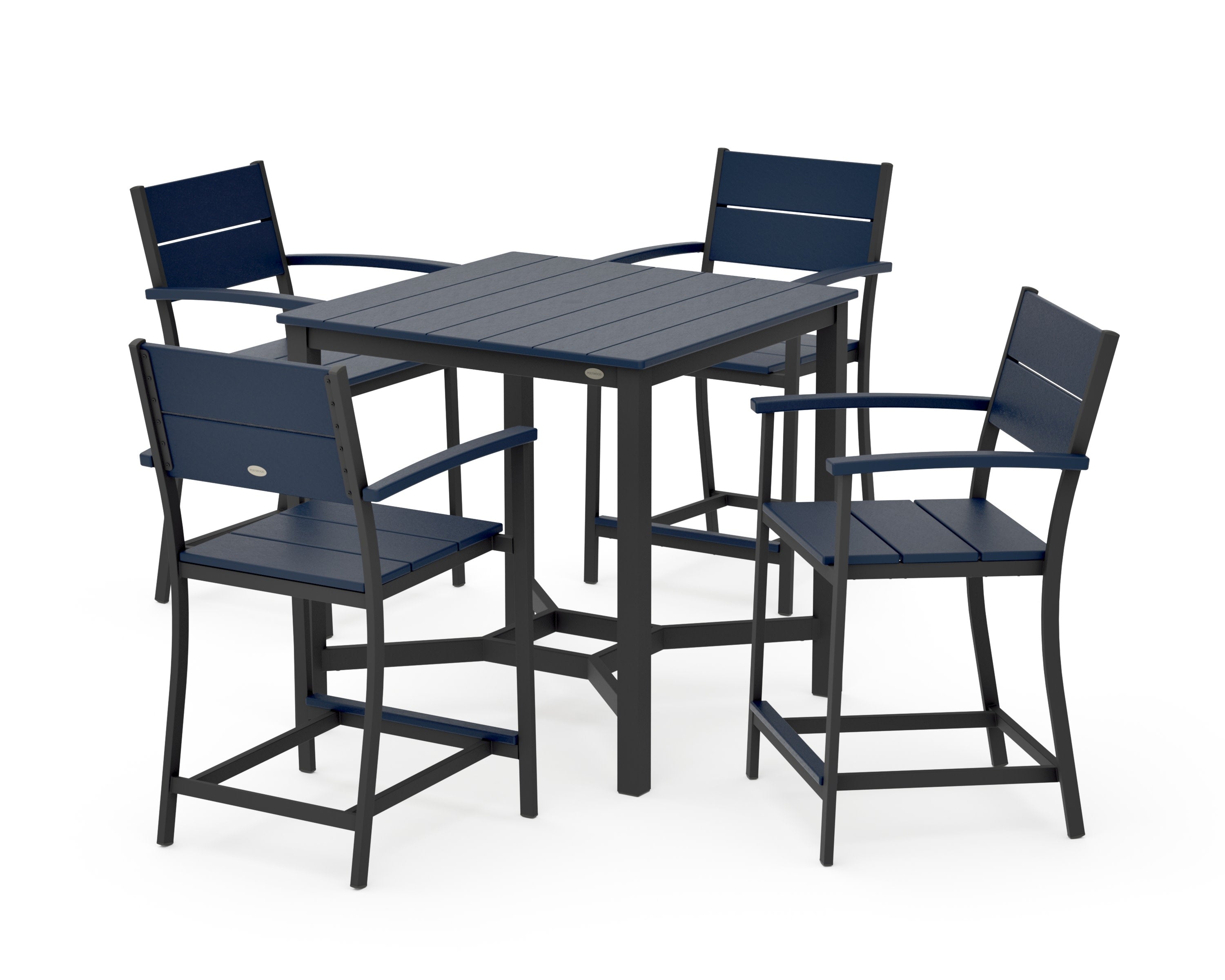 Main Street 5-Piece Counter Set in Black / Navy