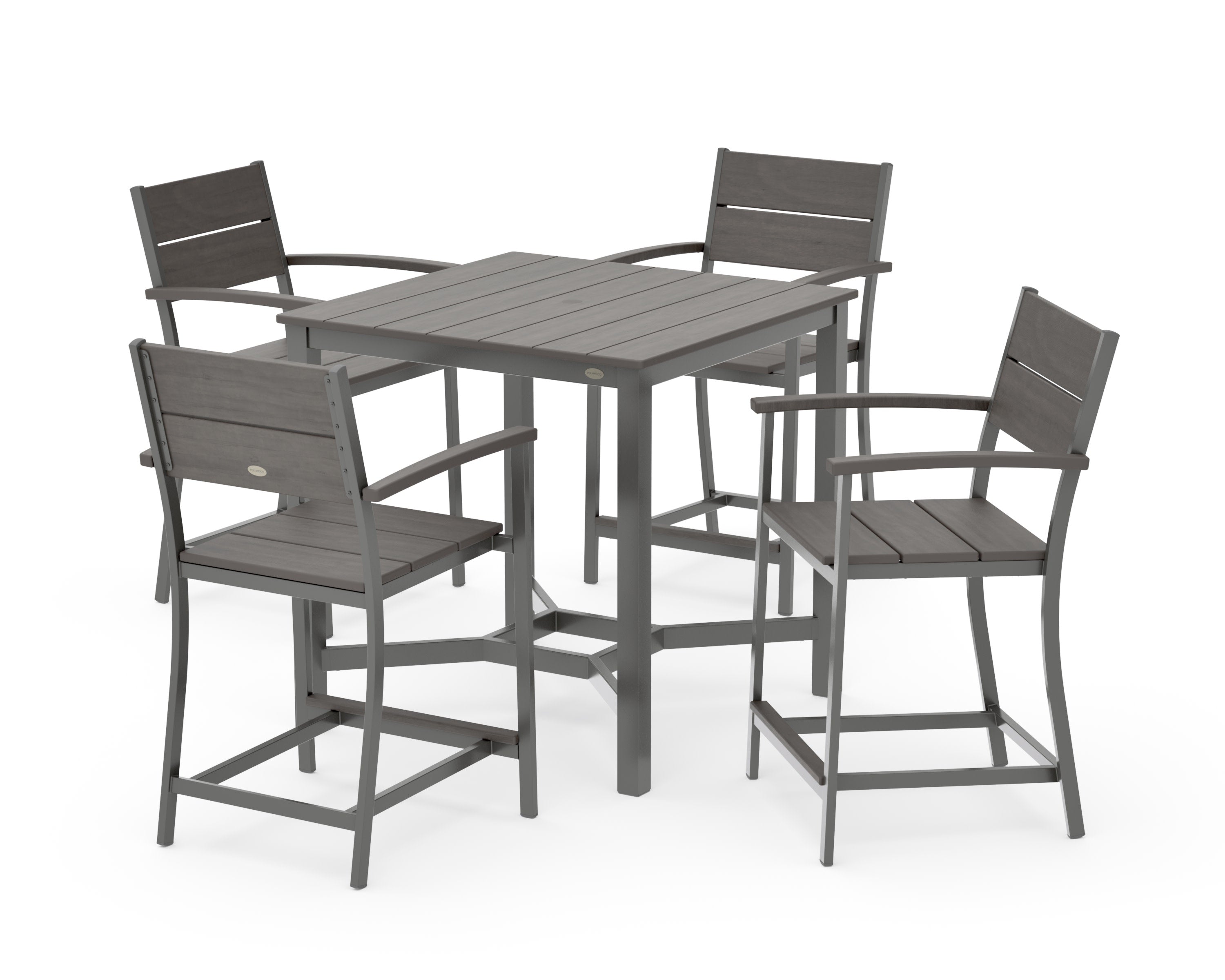 Main Street 5-Piece Counter Set in Charcoal / Driftwood
