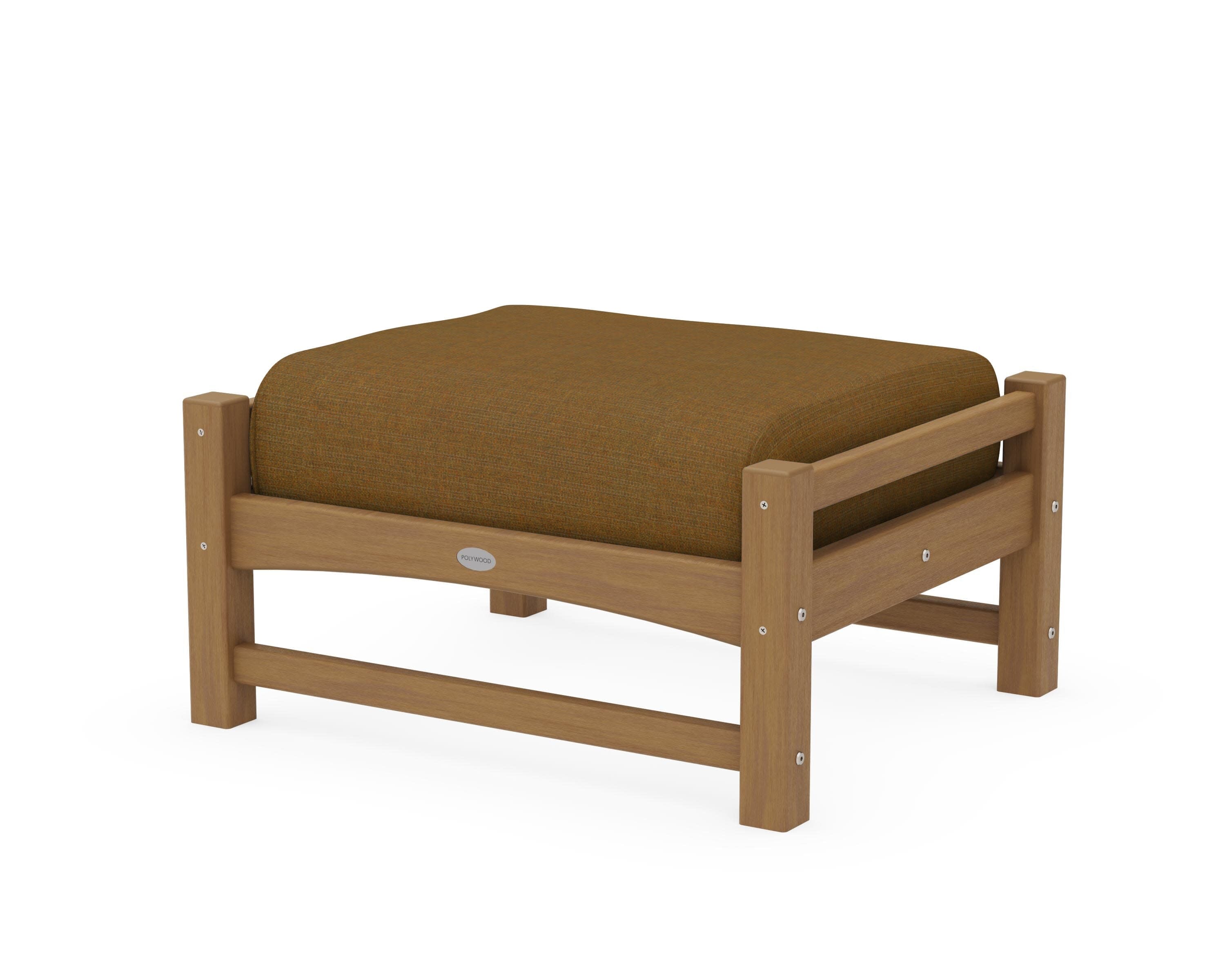 Club Ottoman in Natural / Exhale Teak