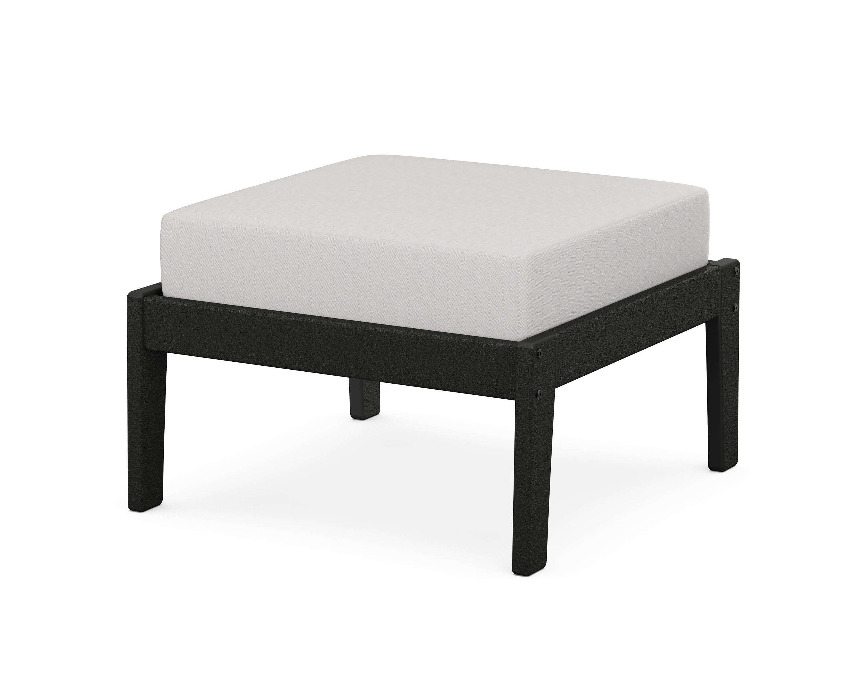 Deep Seating Ottoman in Black / Diamond in the Rough