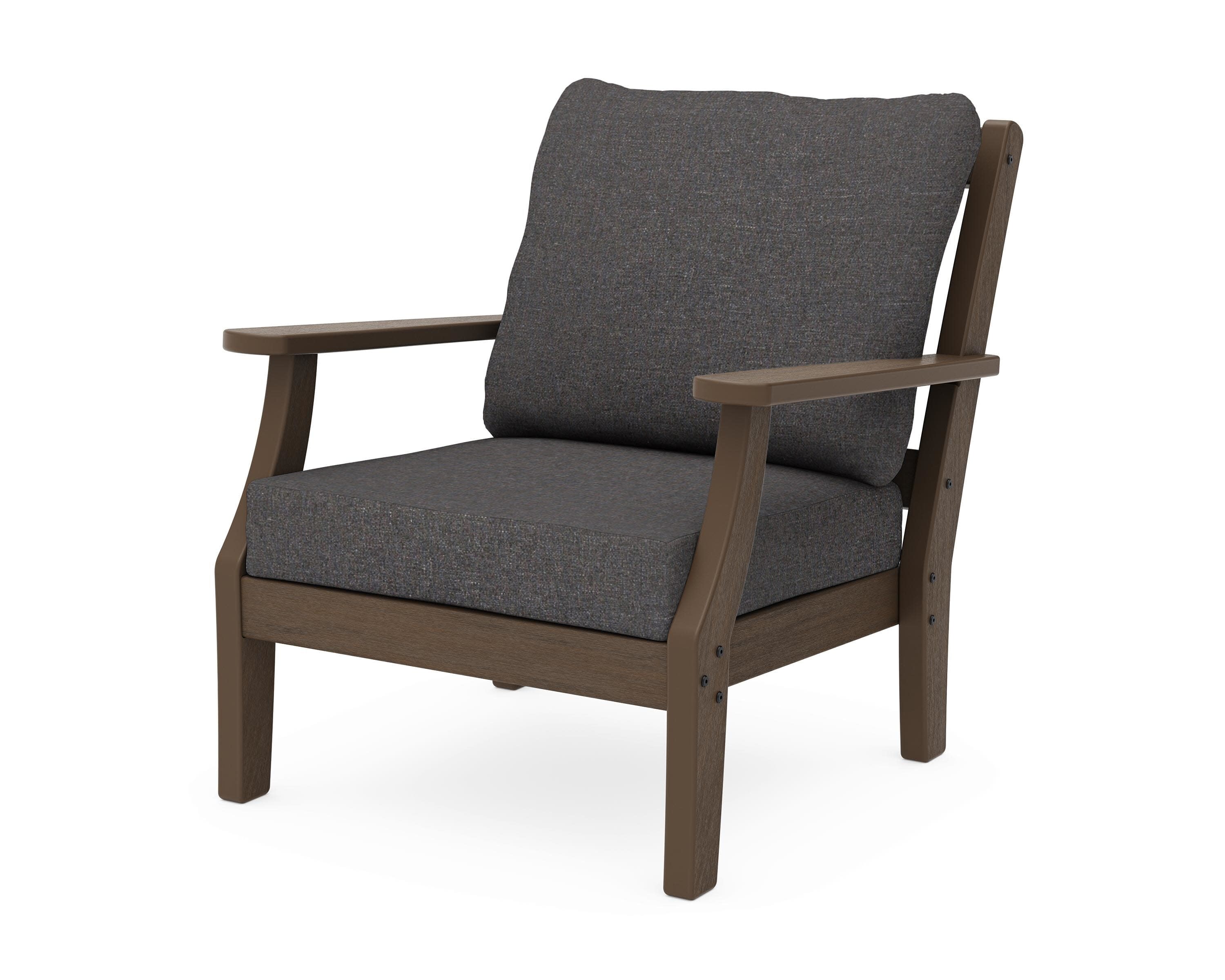 Chinoiserie Deep Seating Chair in Kona / Ash Charcoal
