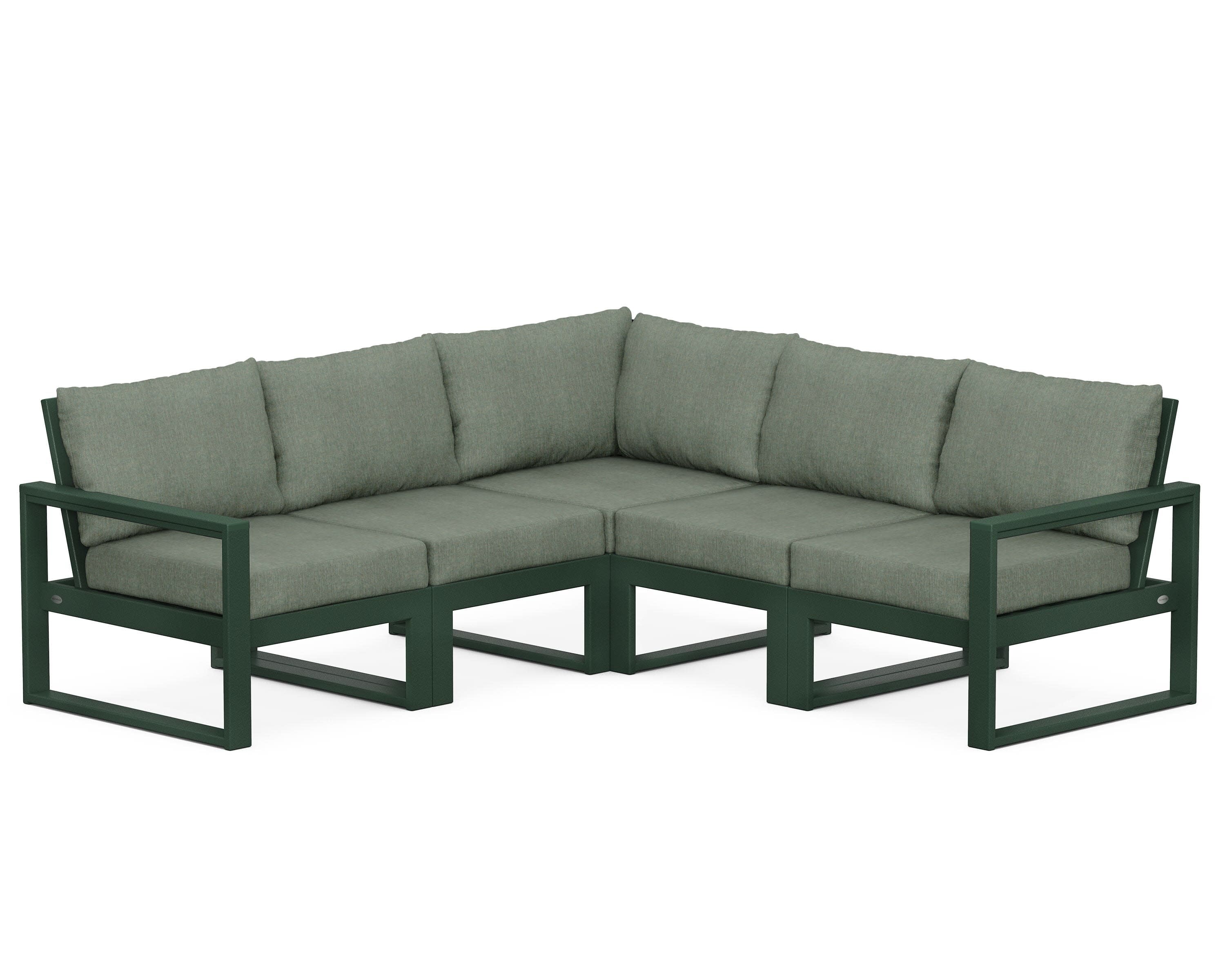 EDGE 5-Piece Modular Deep Seating Set in Green / Cast Sage
