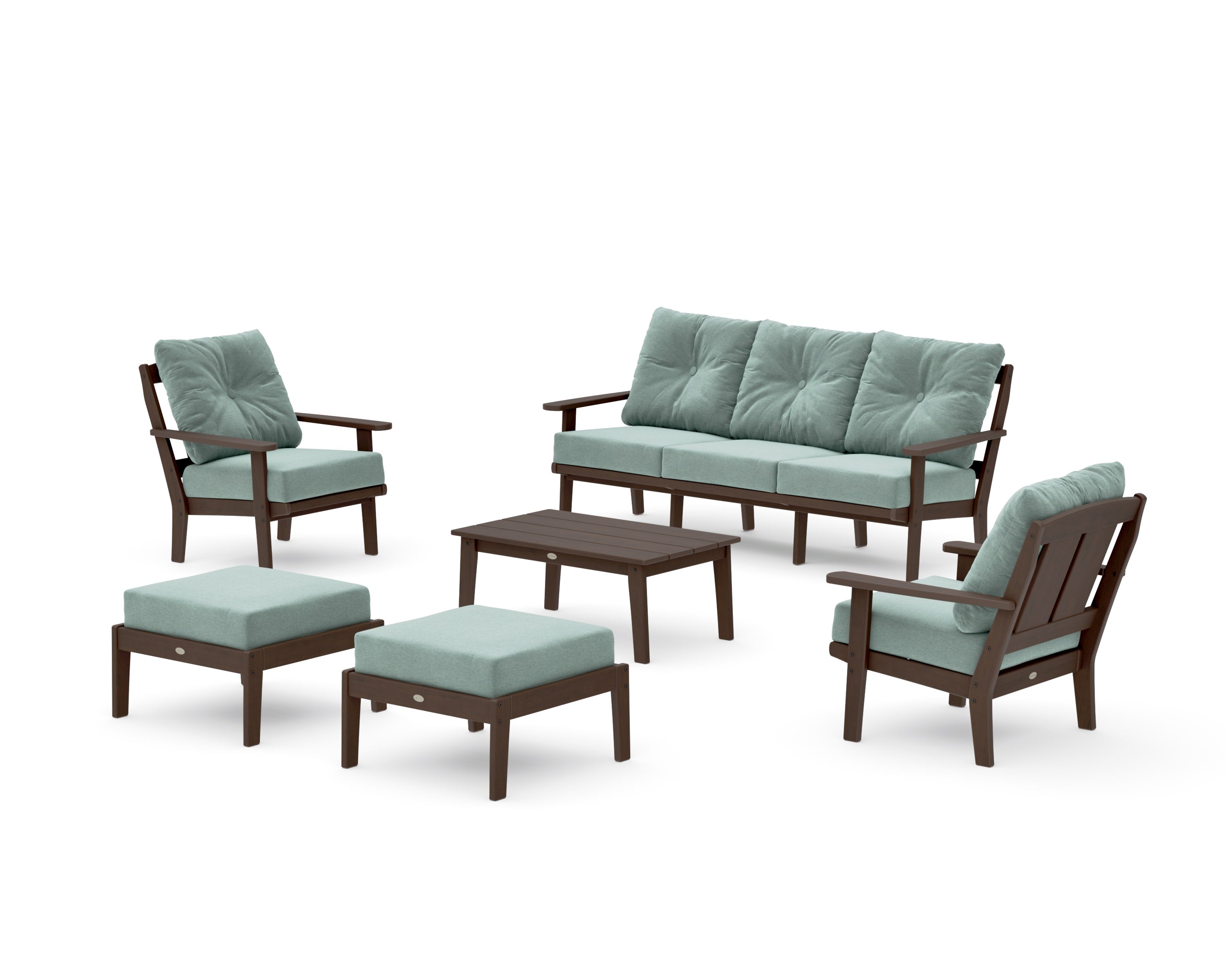 Mission 6-Piece Lounge Sofa Set in Kona / Glacier Spa