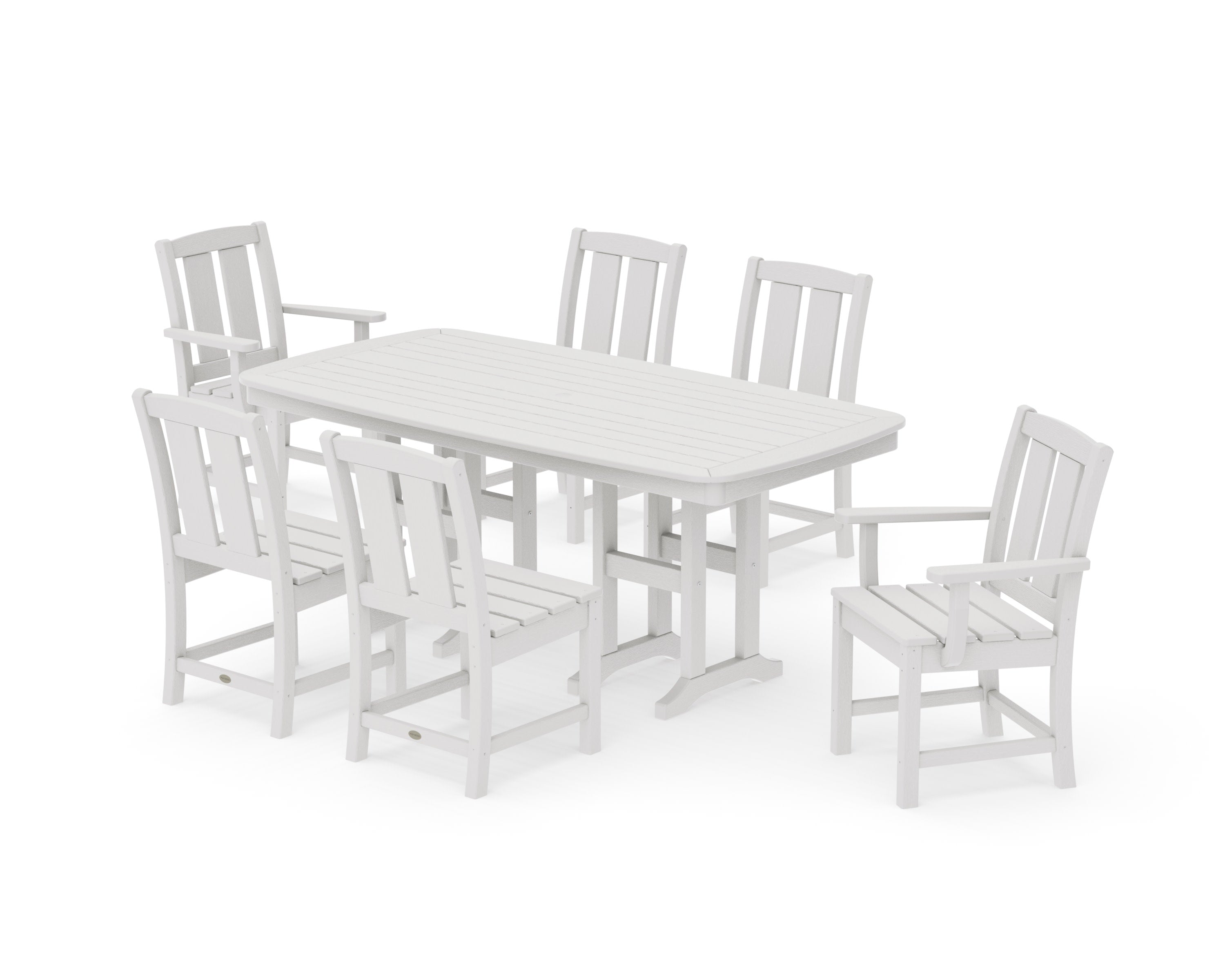 Mission 7-Piece Dining Set in Vintage White