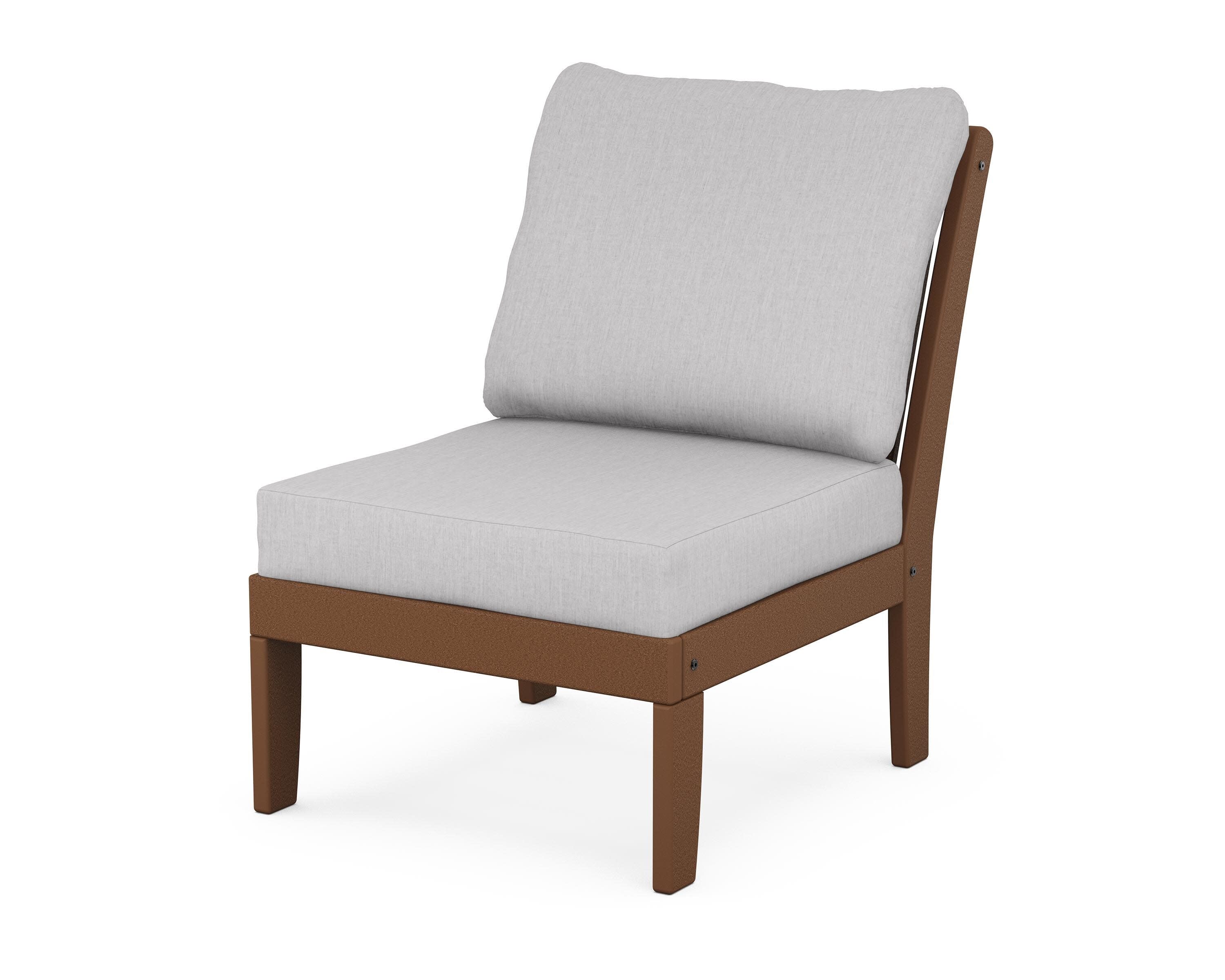 Braxton Modular Armless Chair in Teak / Granite