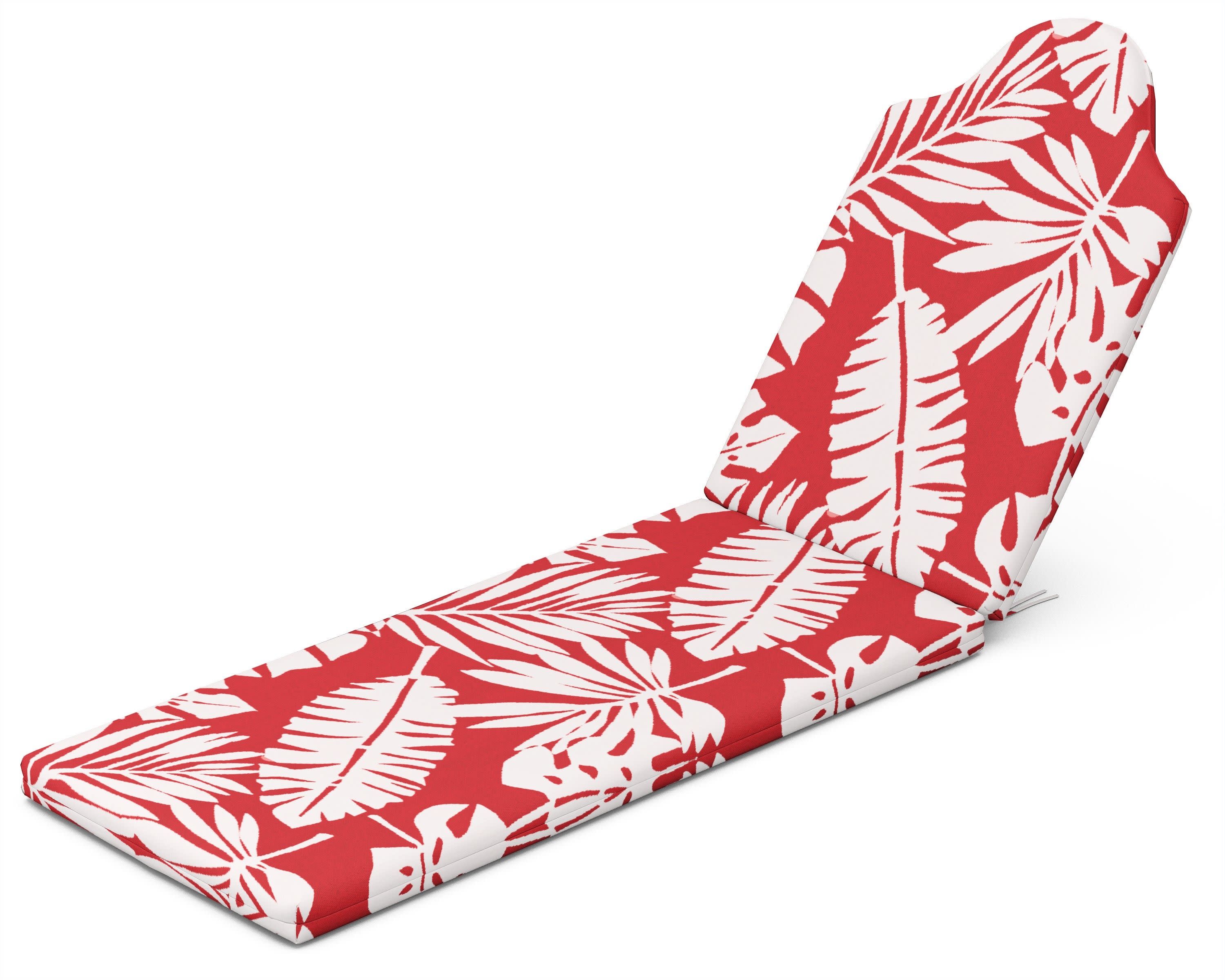 Chaise Cushion in Leaf Crimson