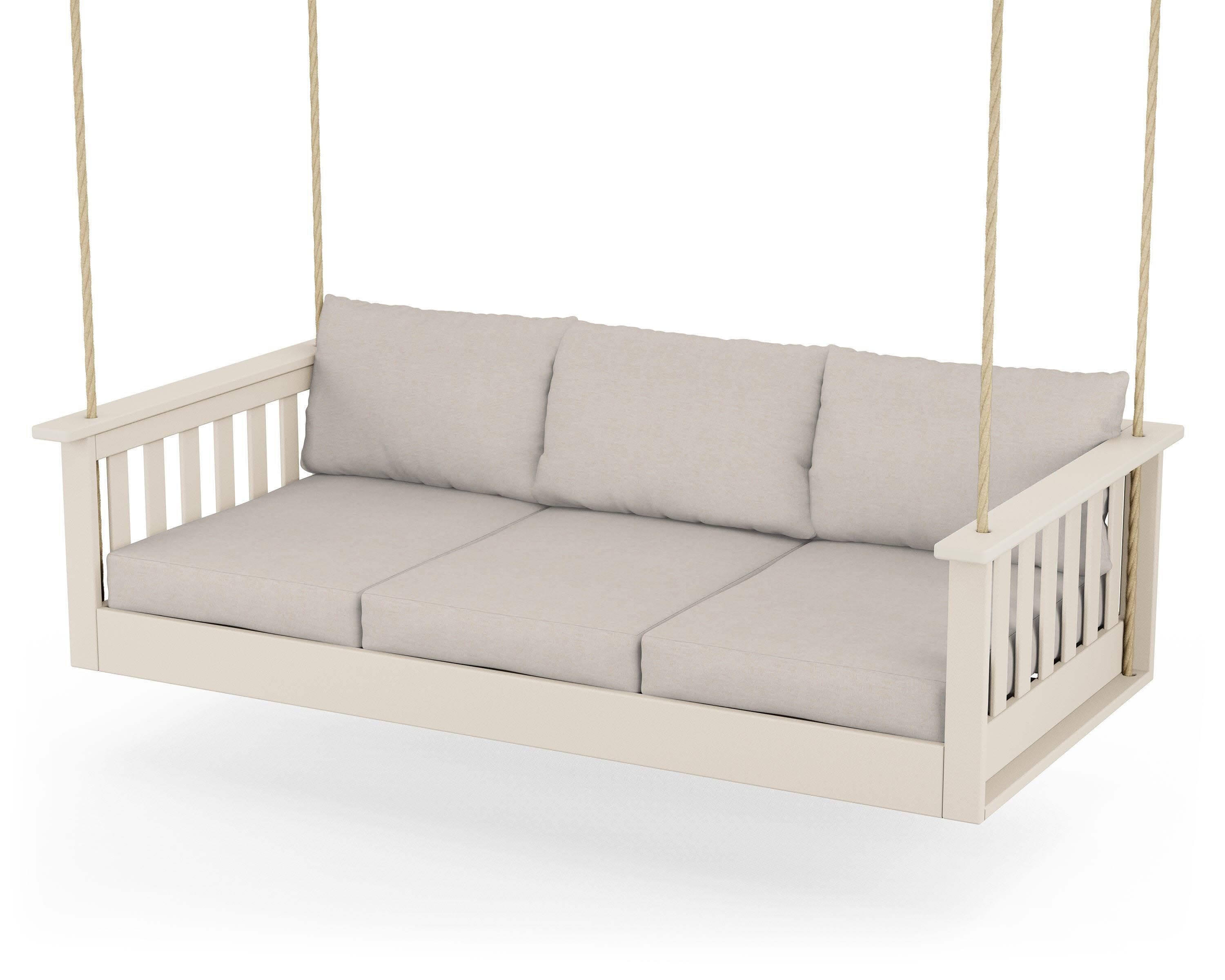 Vineyard Daybed Swing in Sand / Nuance Cloud