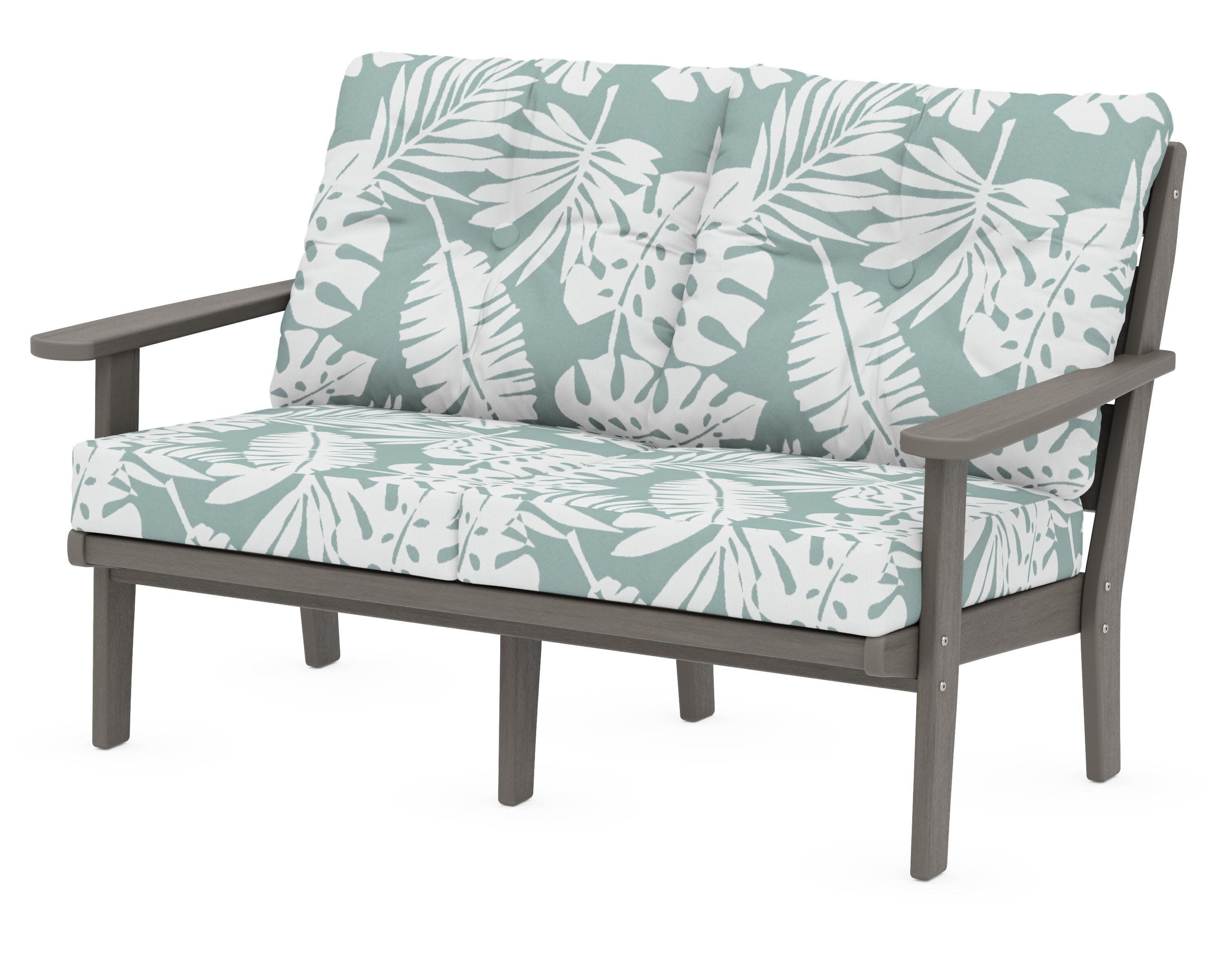 Lakeside Deep Seating Loveseat in Driftwood / Leaf Glacier Spa