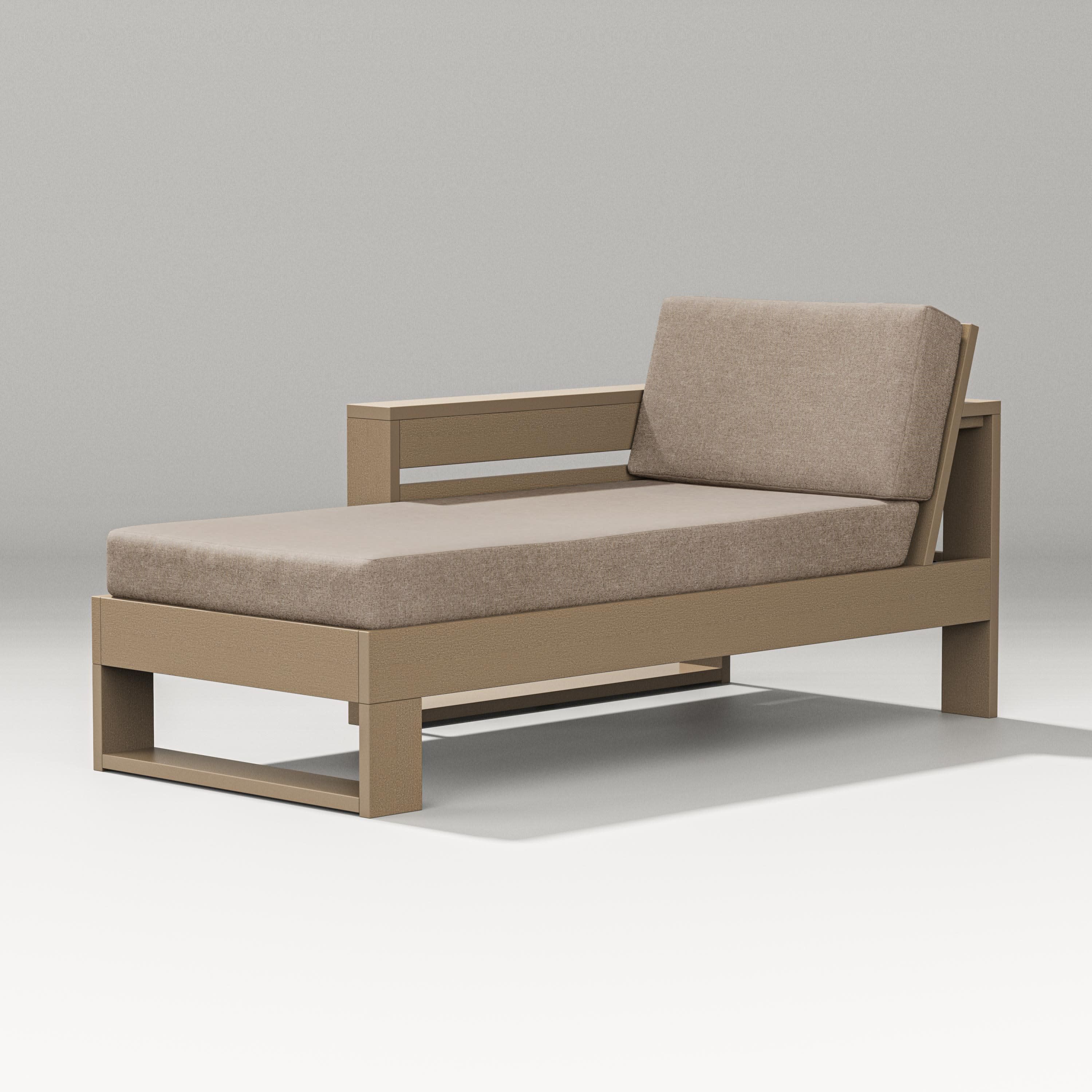 Latitude Modular Left Arm Chaise in Vintage Sahara / Spiced Burlap