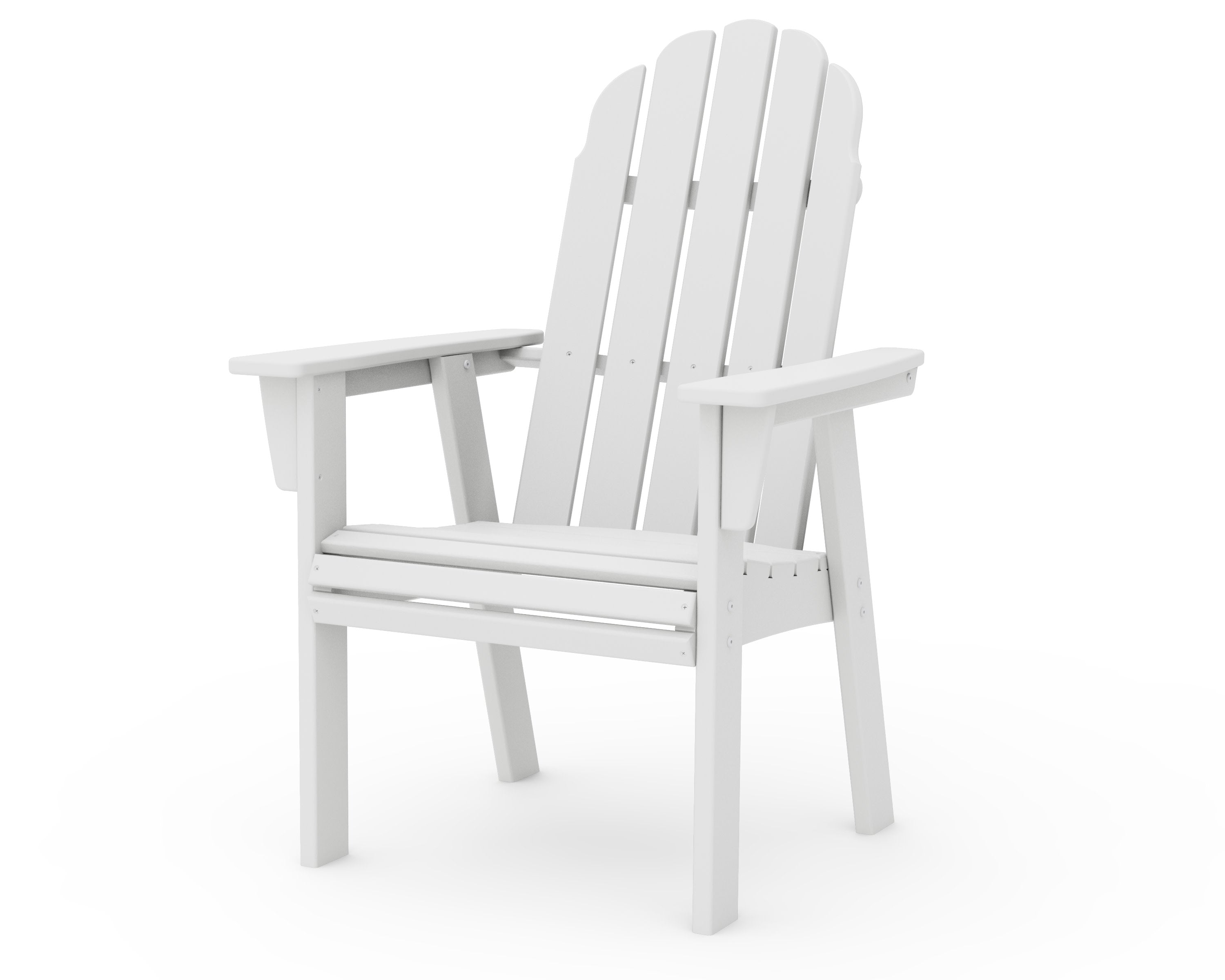 Vineyard Curveback Adirondack Dining Chair in White