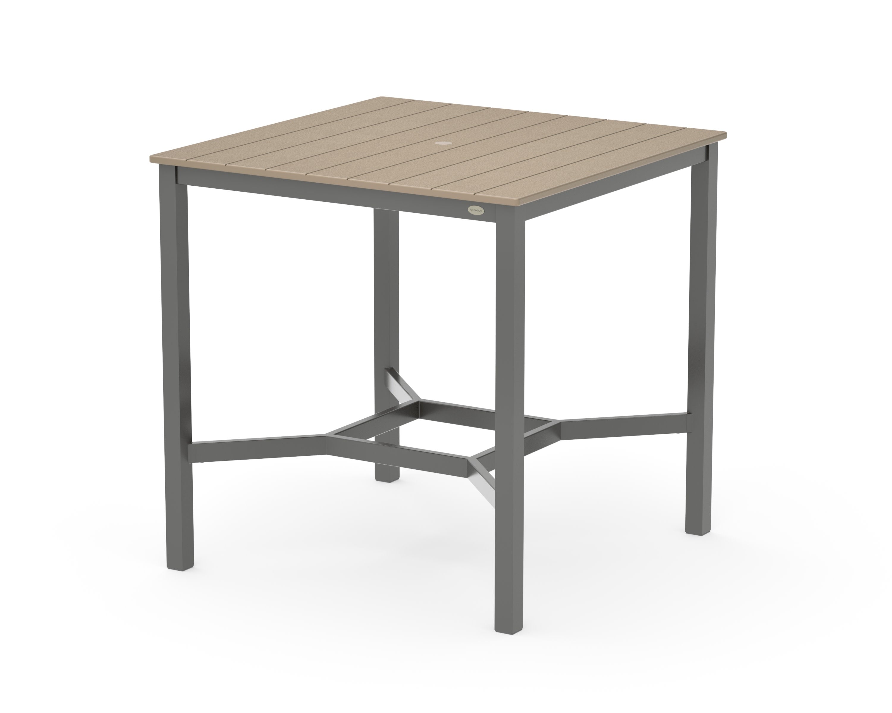 Main Street 42 x 42 Bar Table in Charcoal / Vintage Sahara