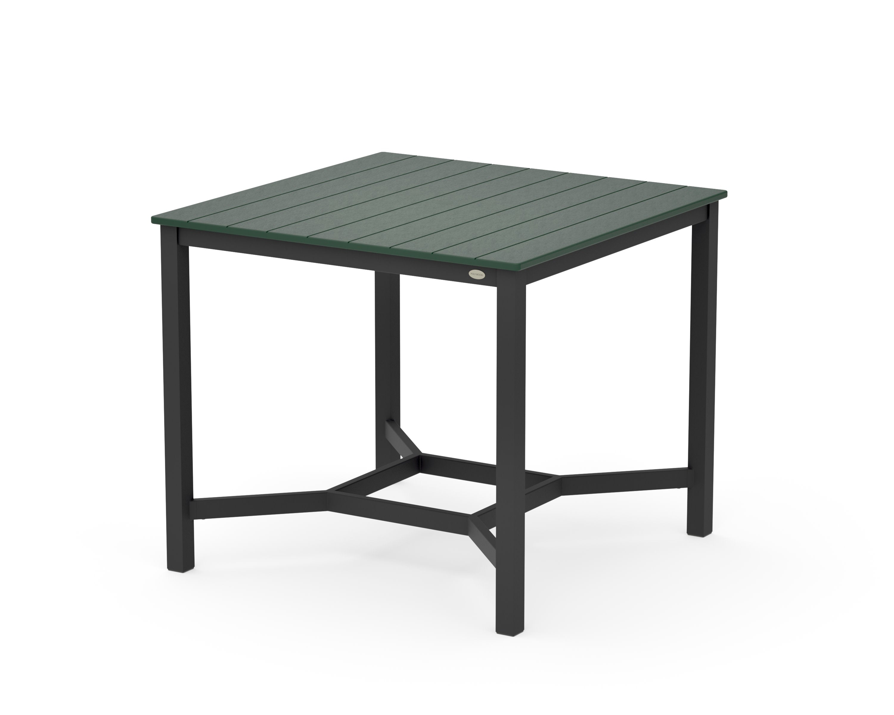 Main Street 42 x 42 Counter Table in Black / Green