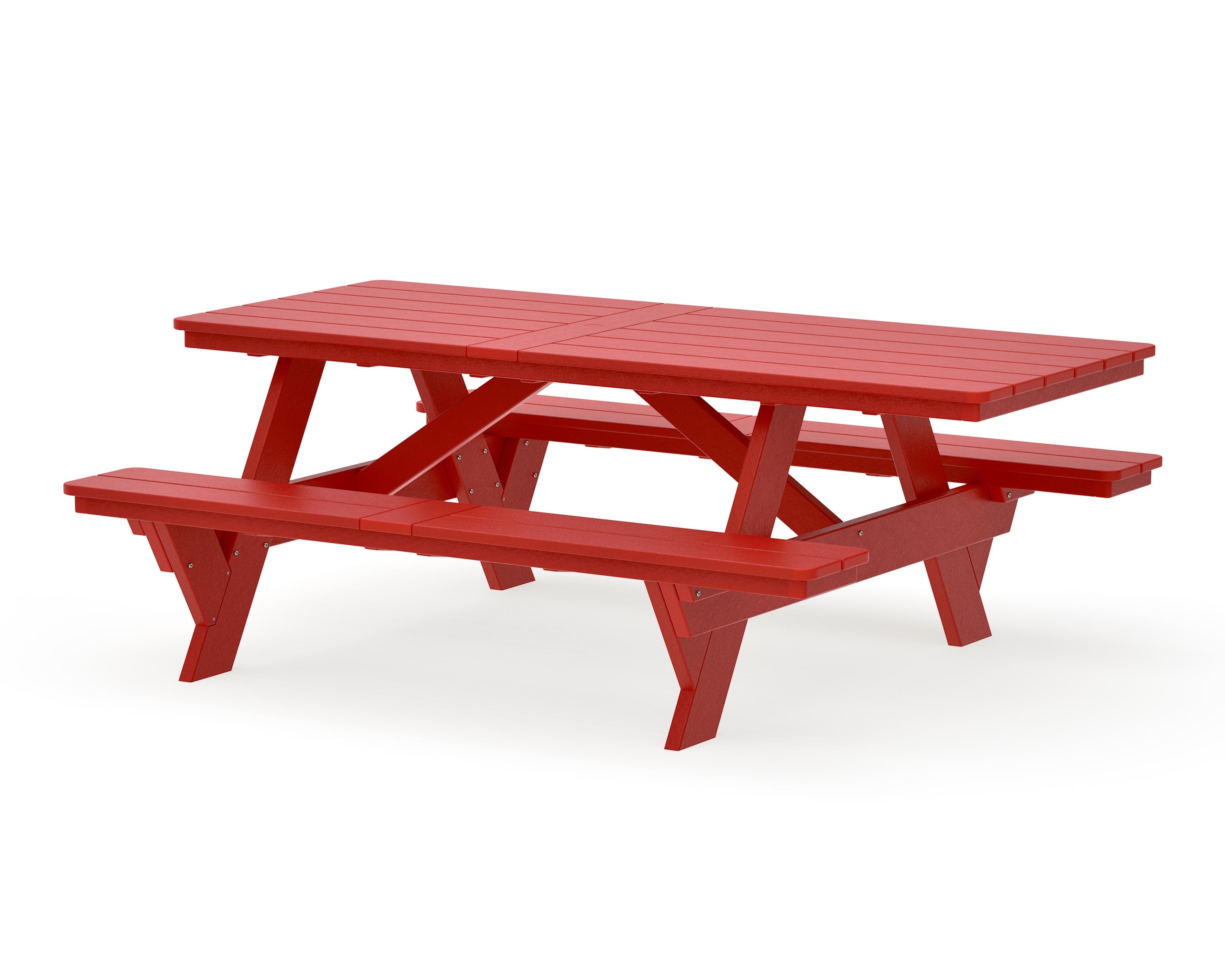 Rockford 85 ADA Picnic Table in Sunset Red