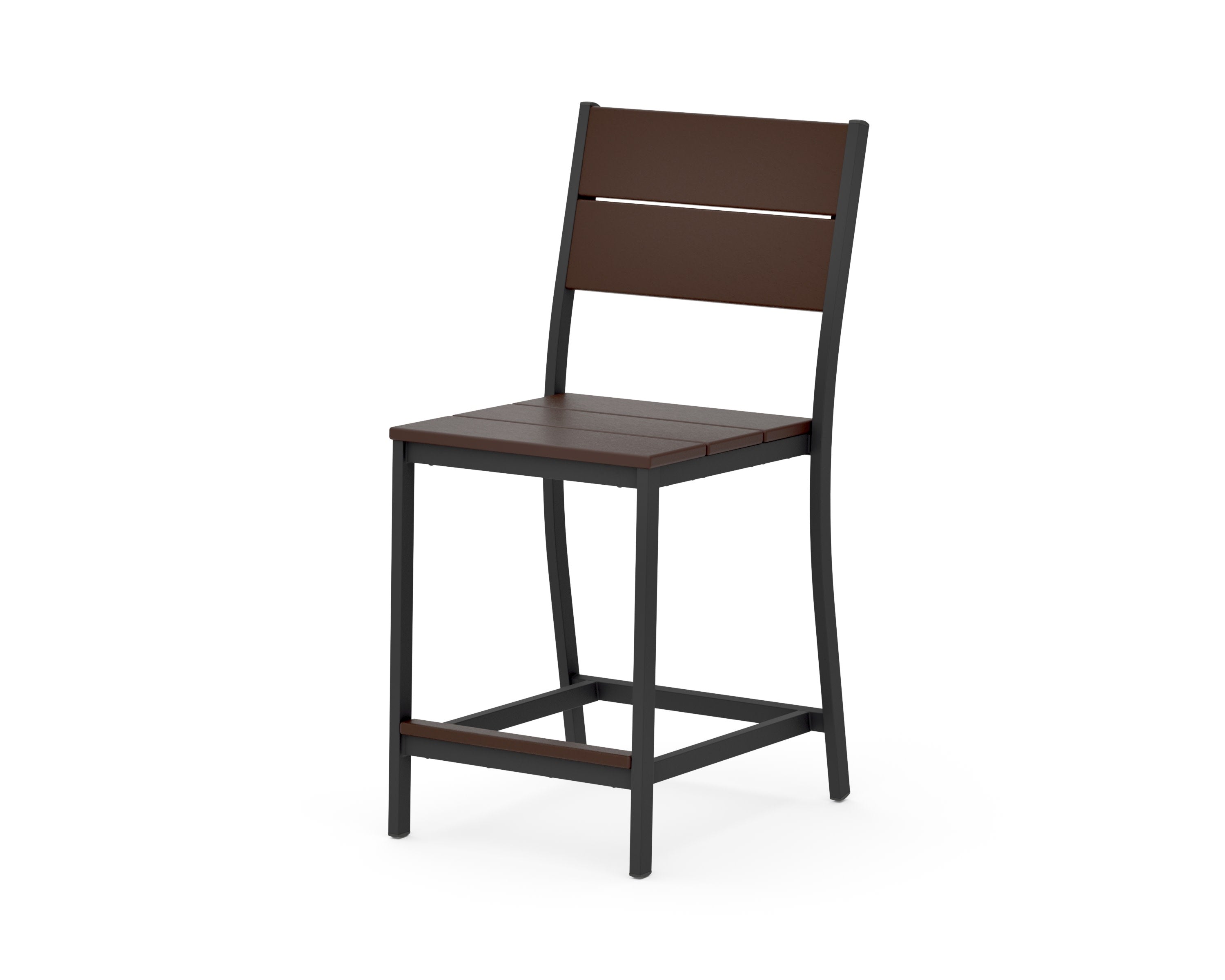 Main Street Counter Side Chair in Black / Mahogany