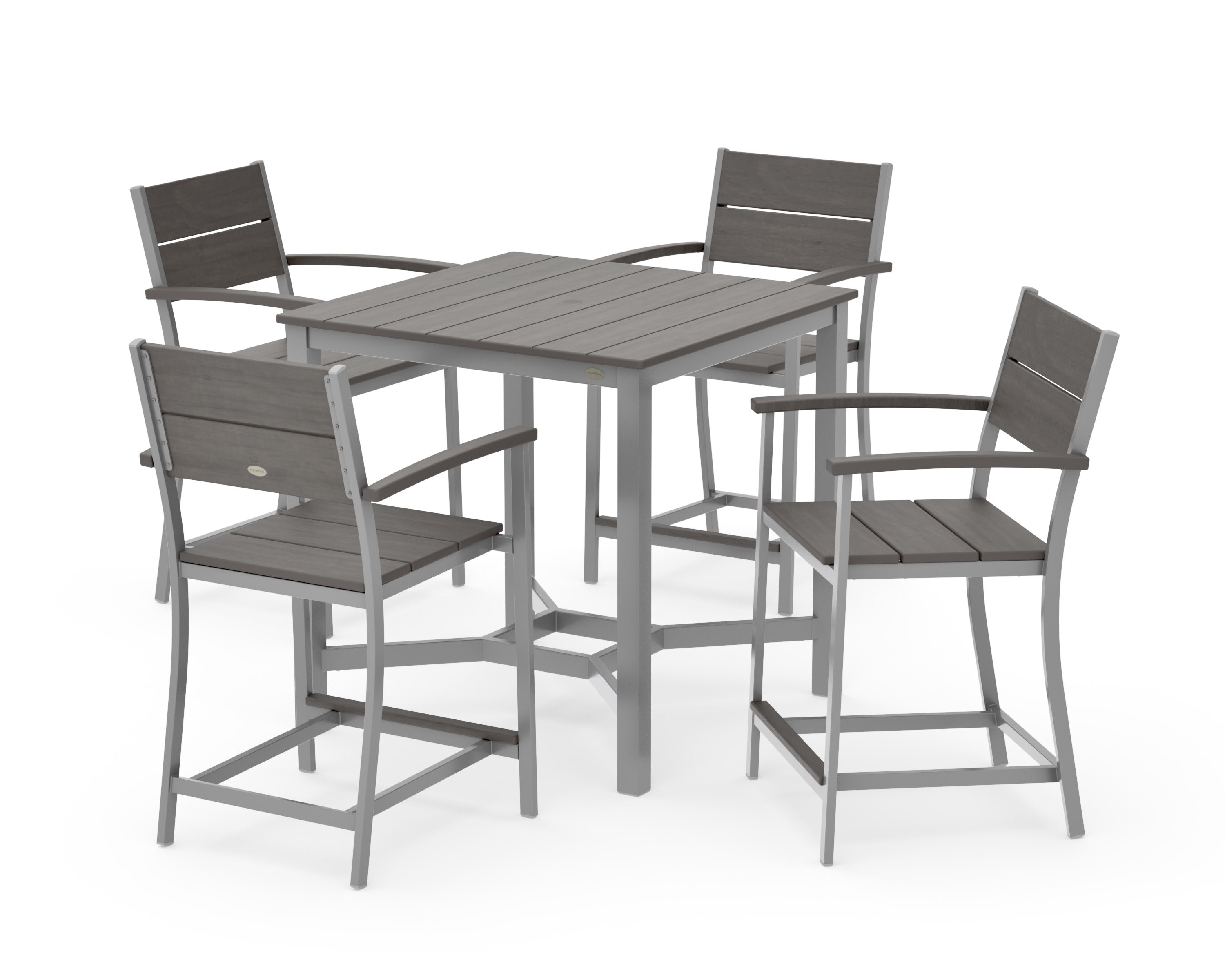 Main Street 5-Piece Counter Set in Silver / Driftwood
