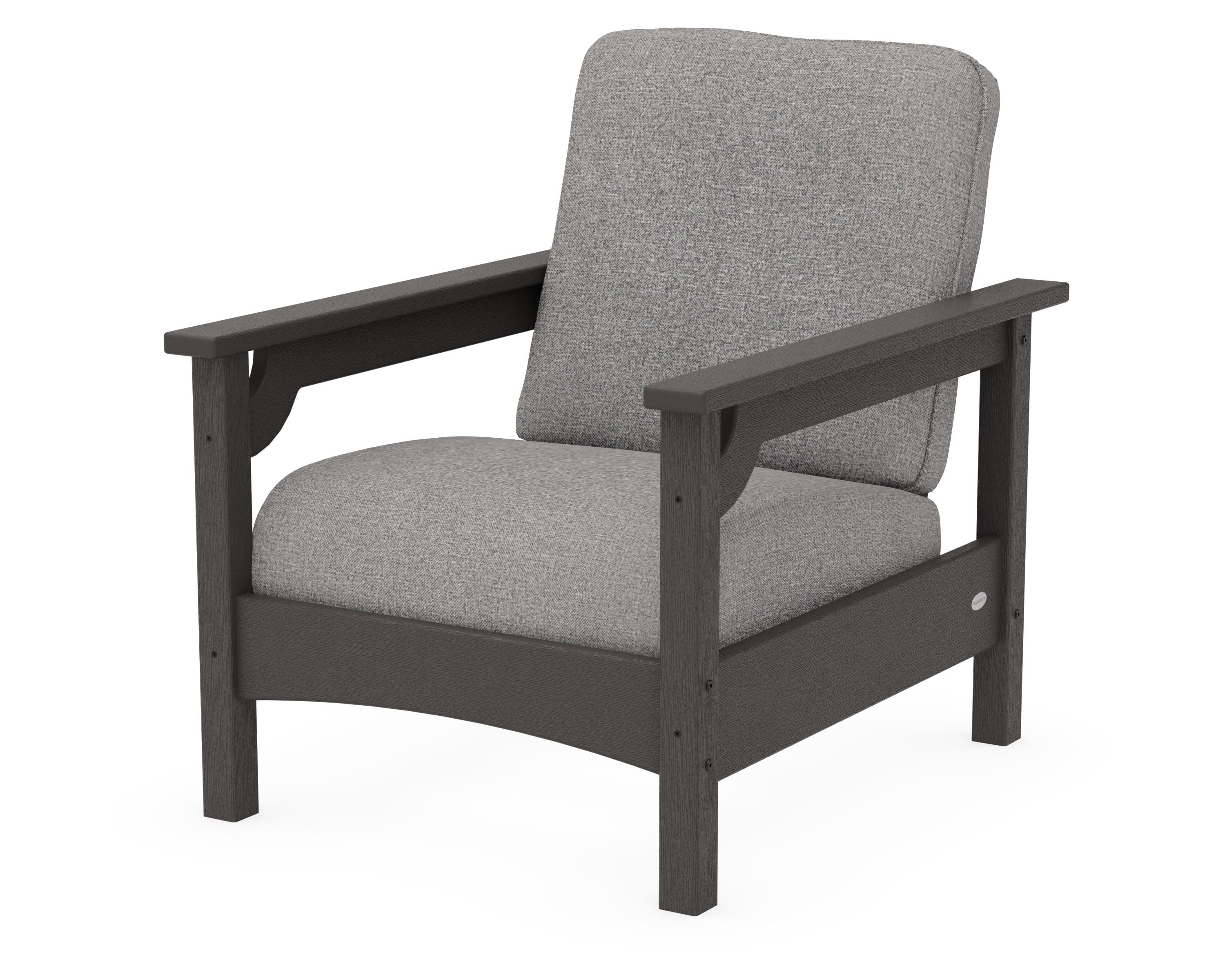 Club Chair in Vintage Coffee / Grey Mist