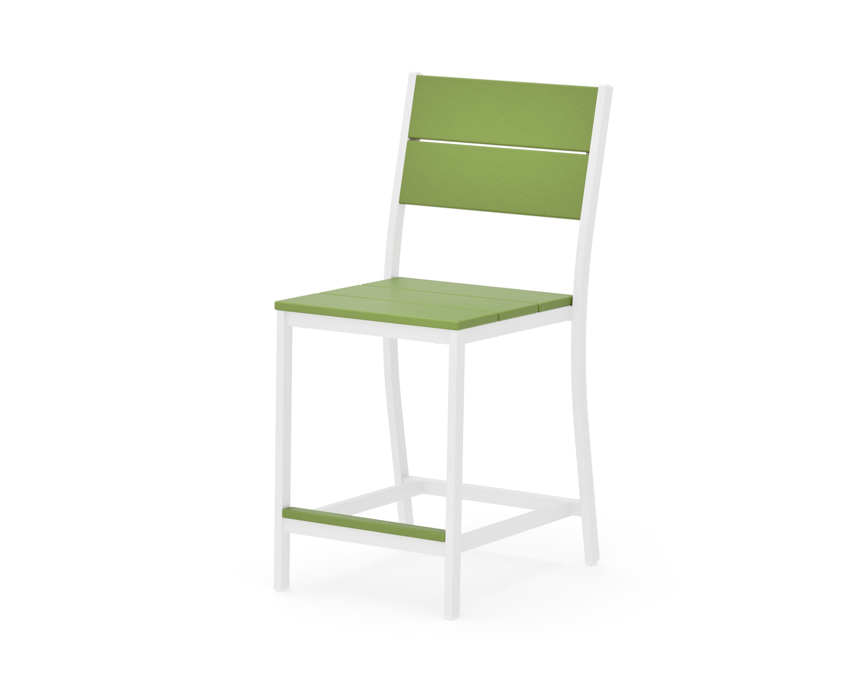 Main Street Counter Side Chair in White / Lime