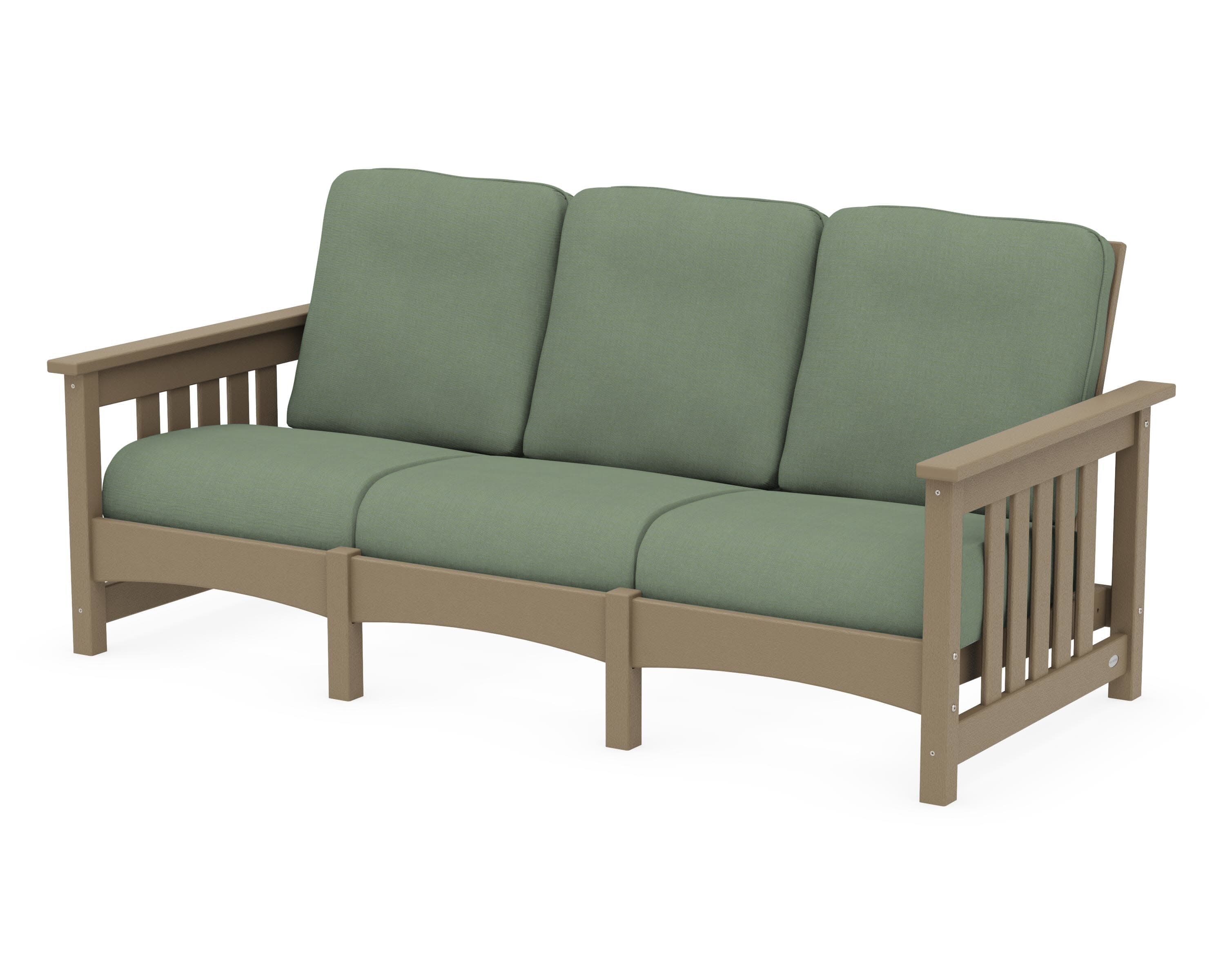 Club Mission Sofa in Vintage Sahara / Exhale Rainwashed
