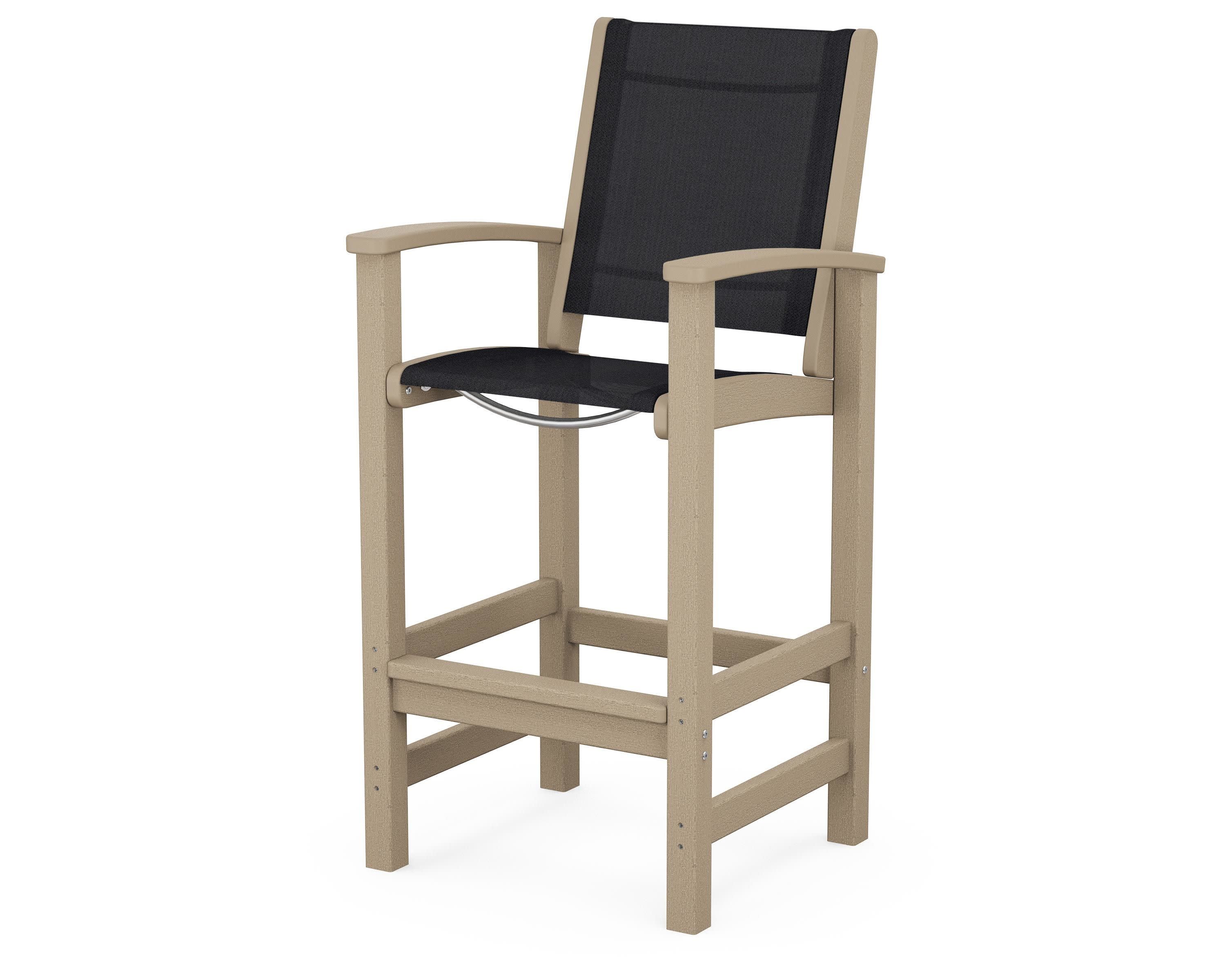 Coastal Bar Chair in Vintage Sahara / Black Sling