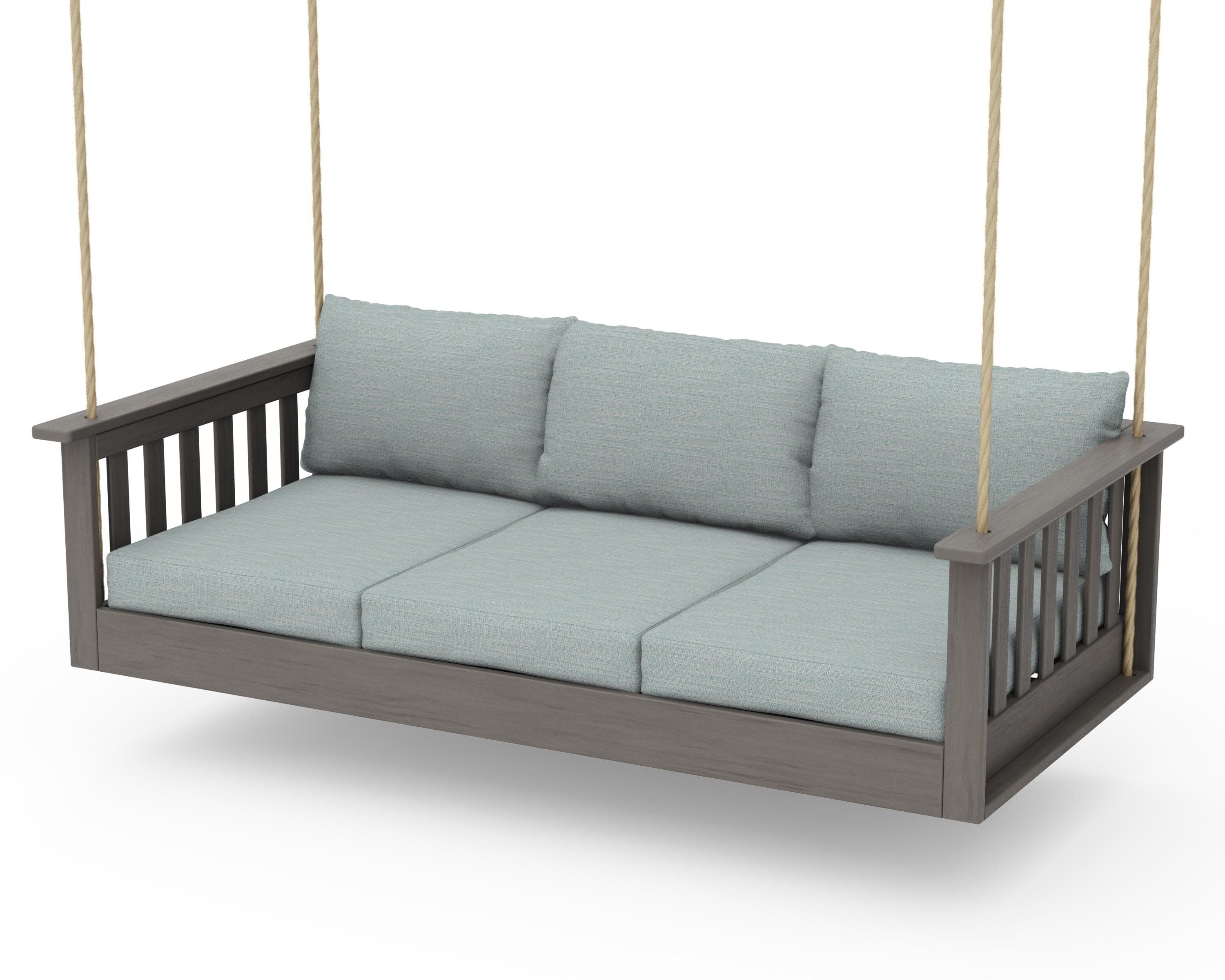 Vineyard Daybed Swing in Driftwood / Soothe Mist