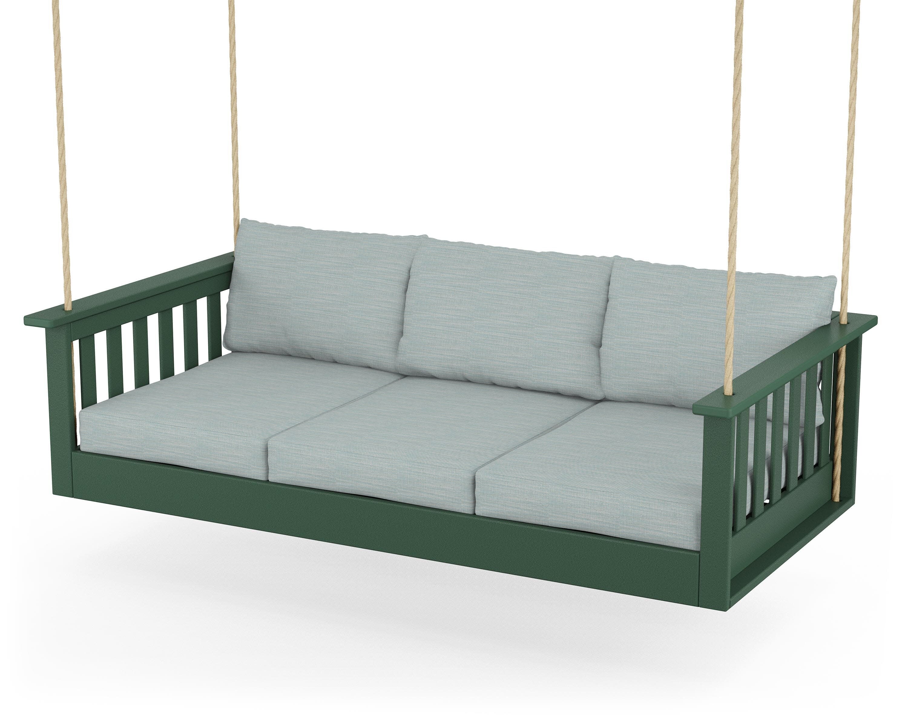 Vineyard Daybed Swing in Green / Soothe Mist