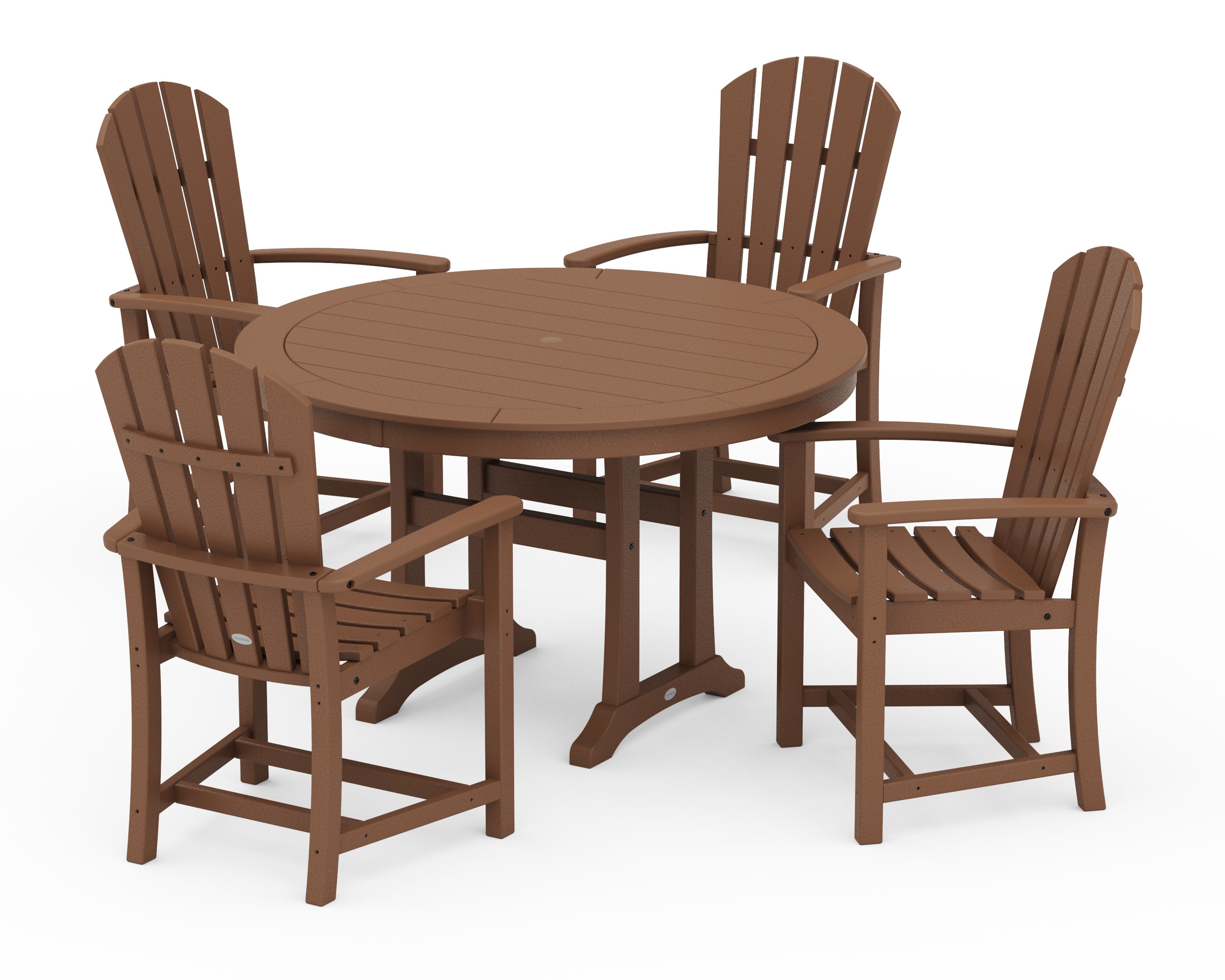 Palm Coast 5-Piece Round Dining Set in Teak