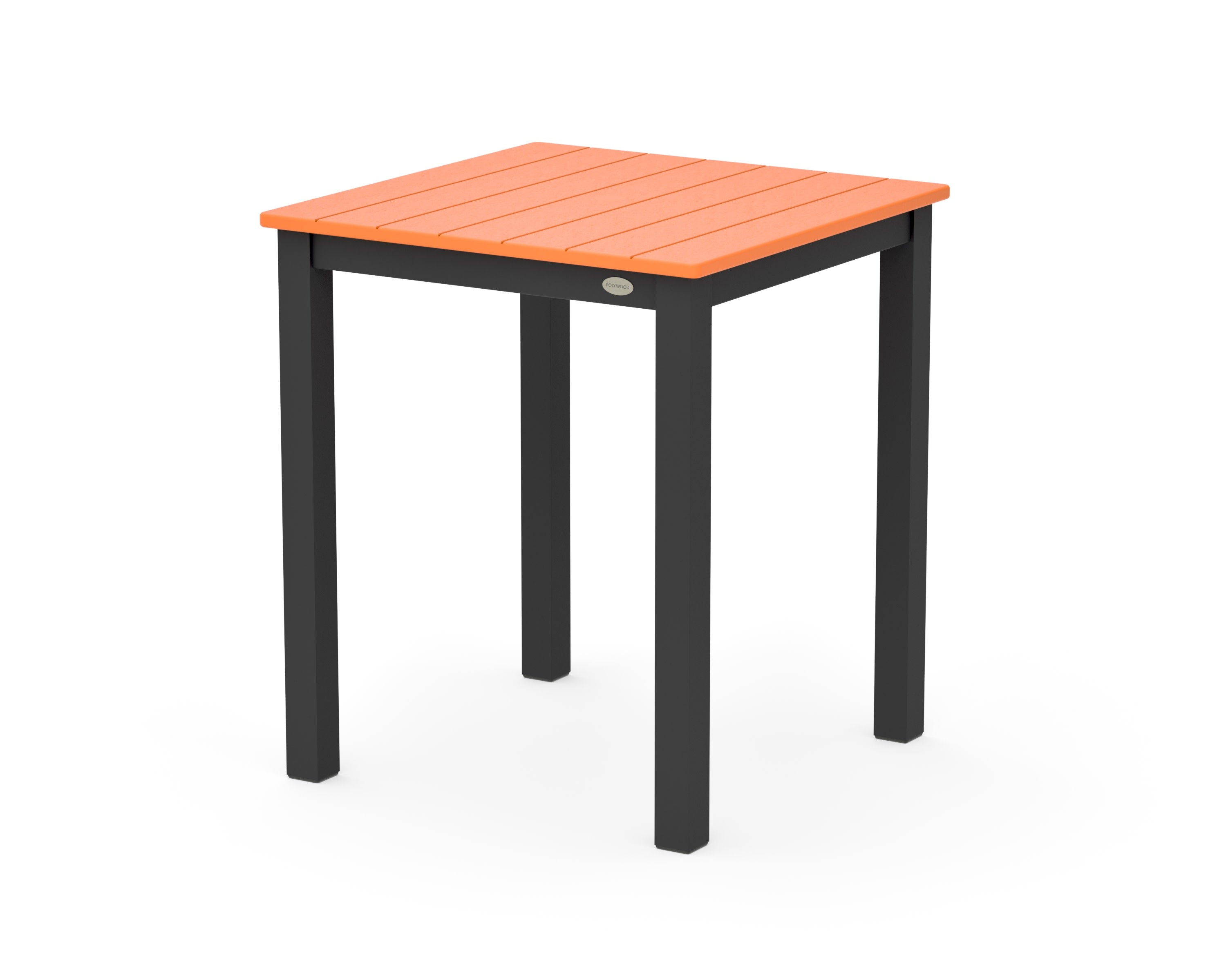 Main Street 26 x 26 Dining Table in Black / Tangerine