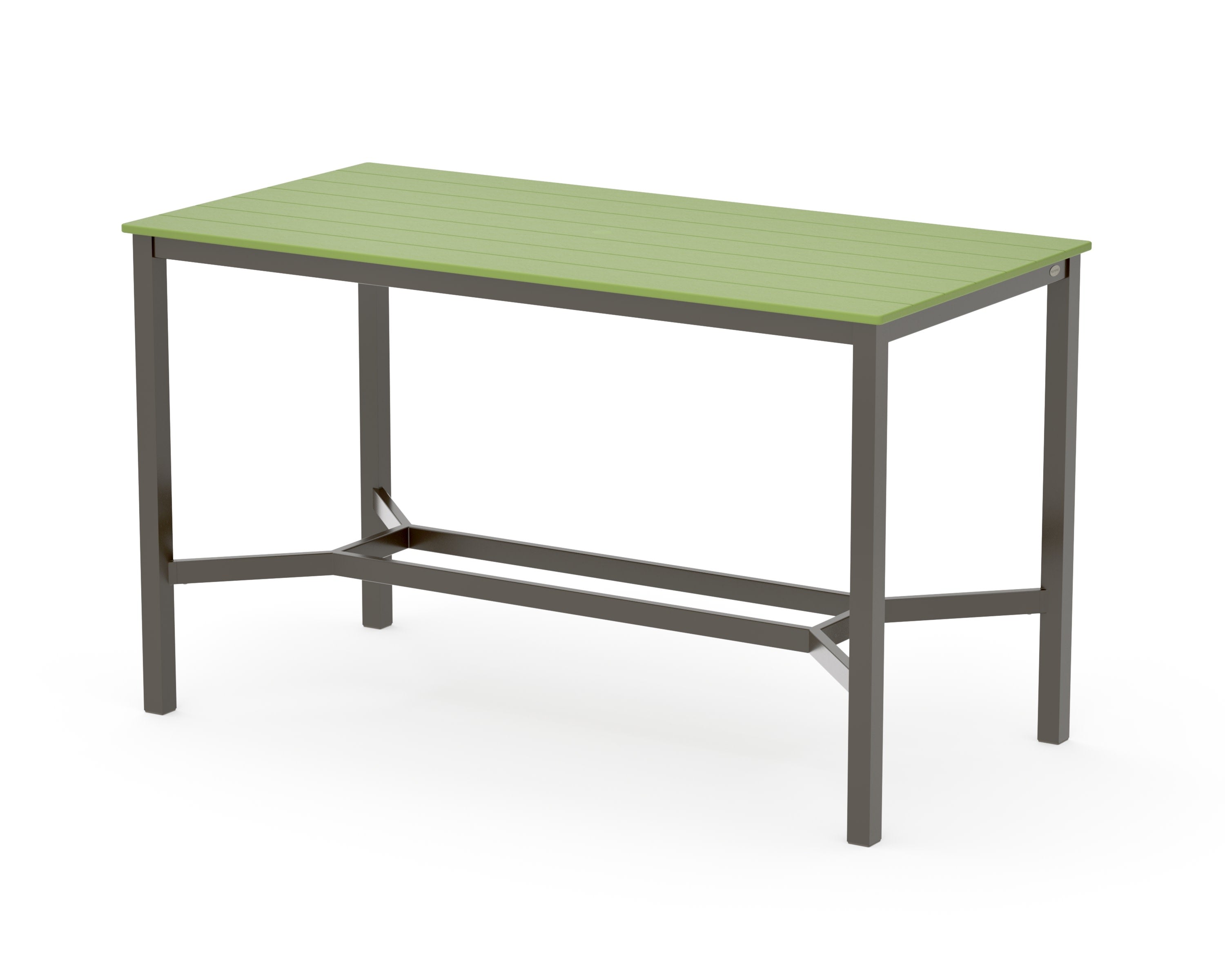 Main Street 36 x 72 Bar Table in Bronze / Lime