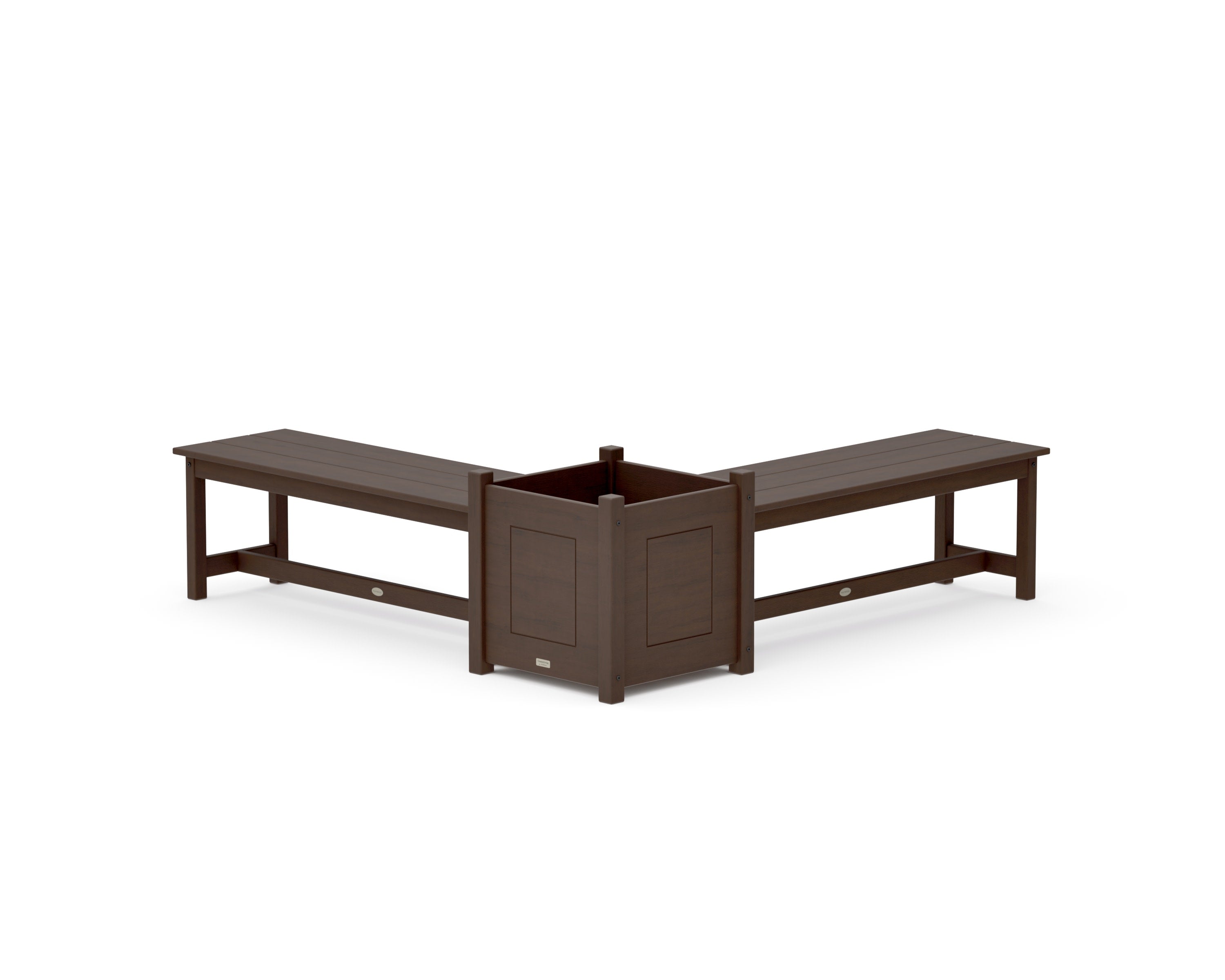 48" Country Living L- Shaped Planter Bench Set- Large in Kona